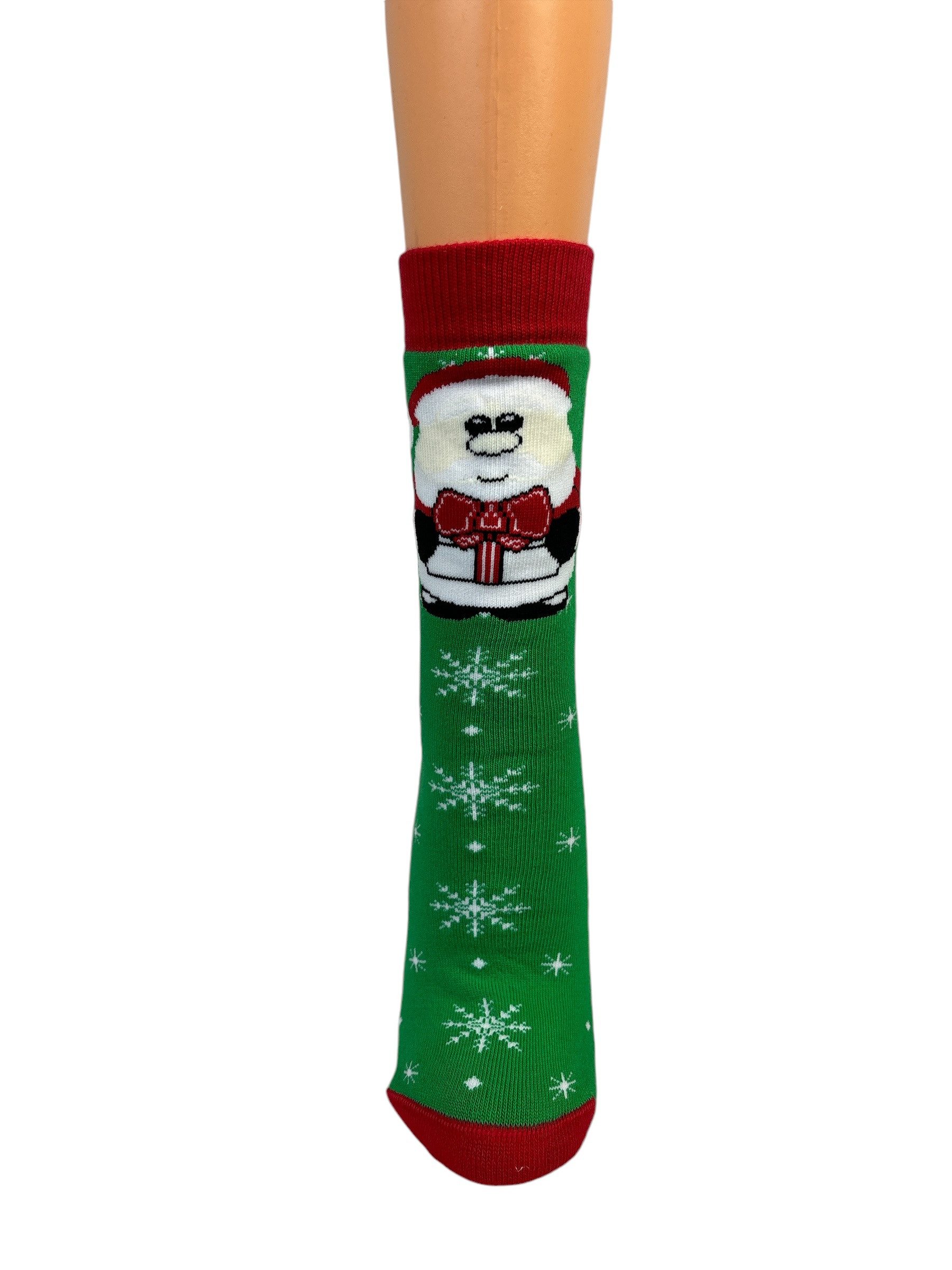 Toker Collection® Freizeitsocken Weihnachtssocken - "Rentier", "Weihnachtsfrau", "Weihnachtsmann" (Pack, 1 Paar) eingestricktes Rentier