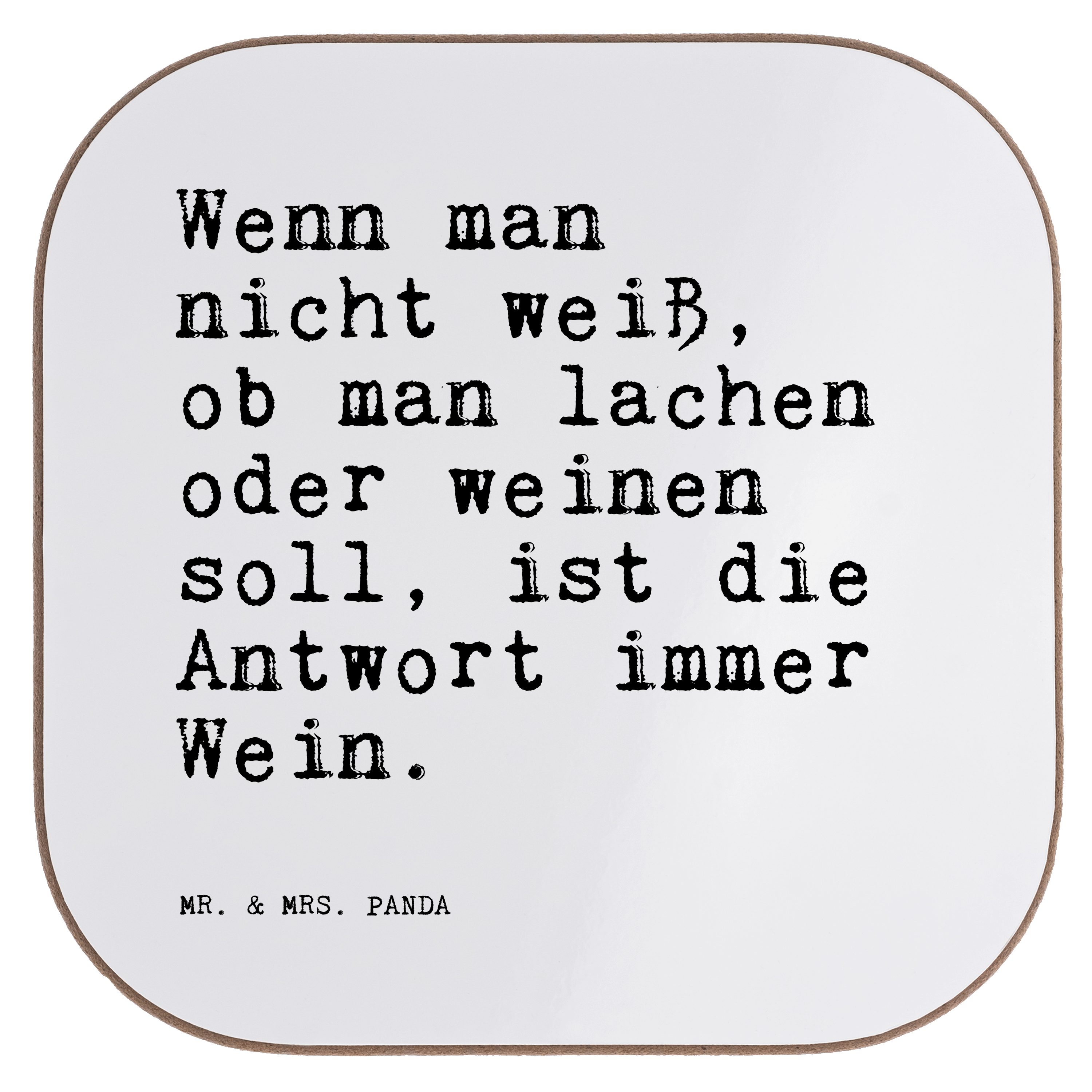 - Freundin, Mrs. Mr. Panda man & Weiß Lebe, - Geschenk, nicht Wenn 1-tlg. Getränkeuntersetzer weiß,... Weisheiten,