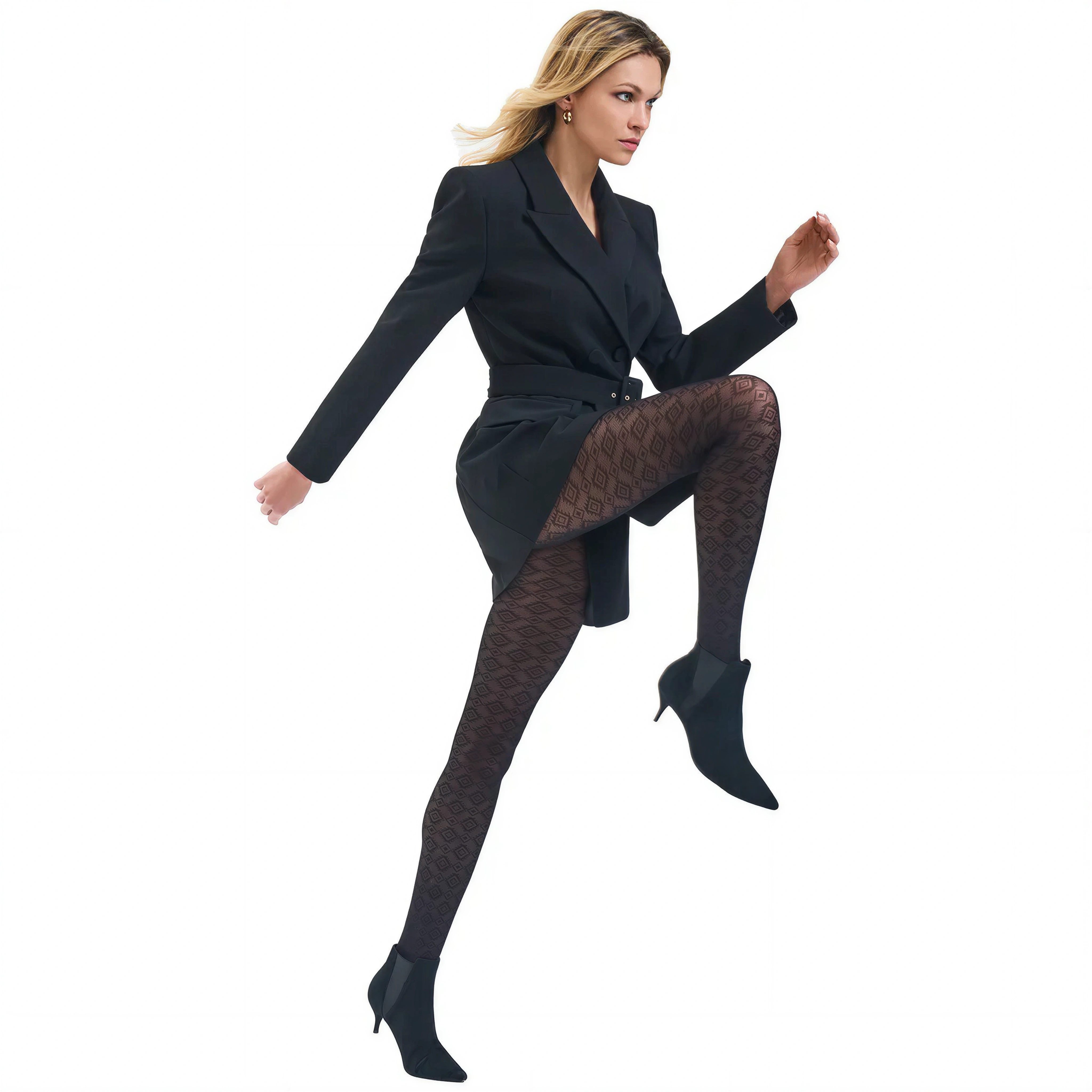 Mura Netzstrumpfhose Jacquard ETNO 50 DEN 50 DEN (Packung 1 St. 1er-Pack) elegant