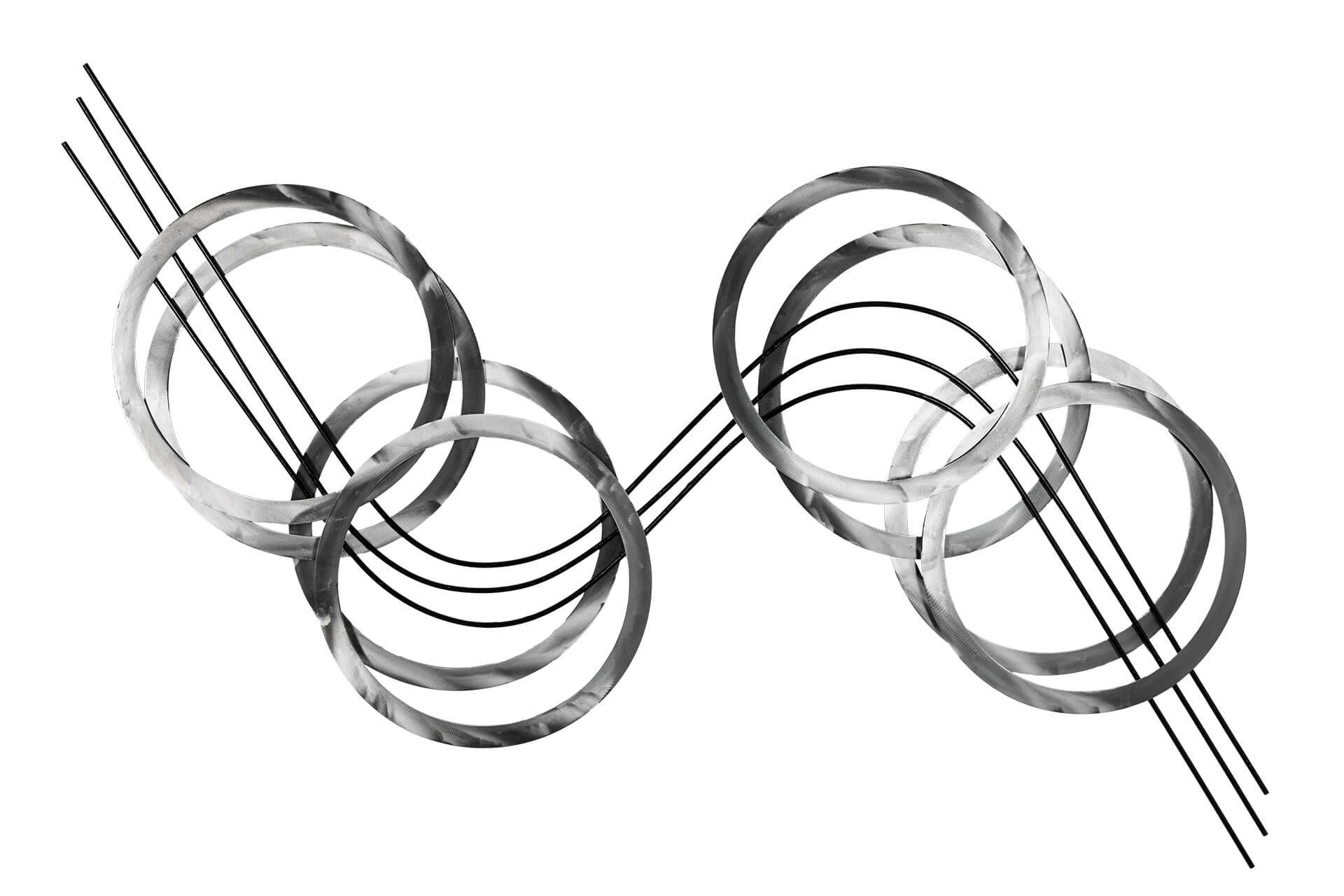 KUNSTLOFT Wanddekoobjekt Brandished 115x67x5 cm, handgefertigte Wanddeko Metall