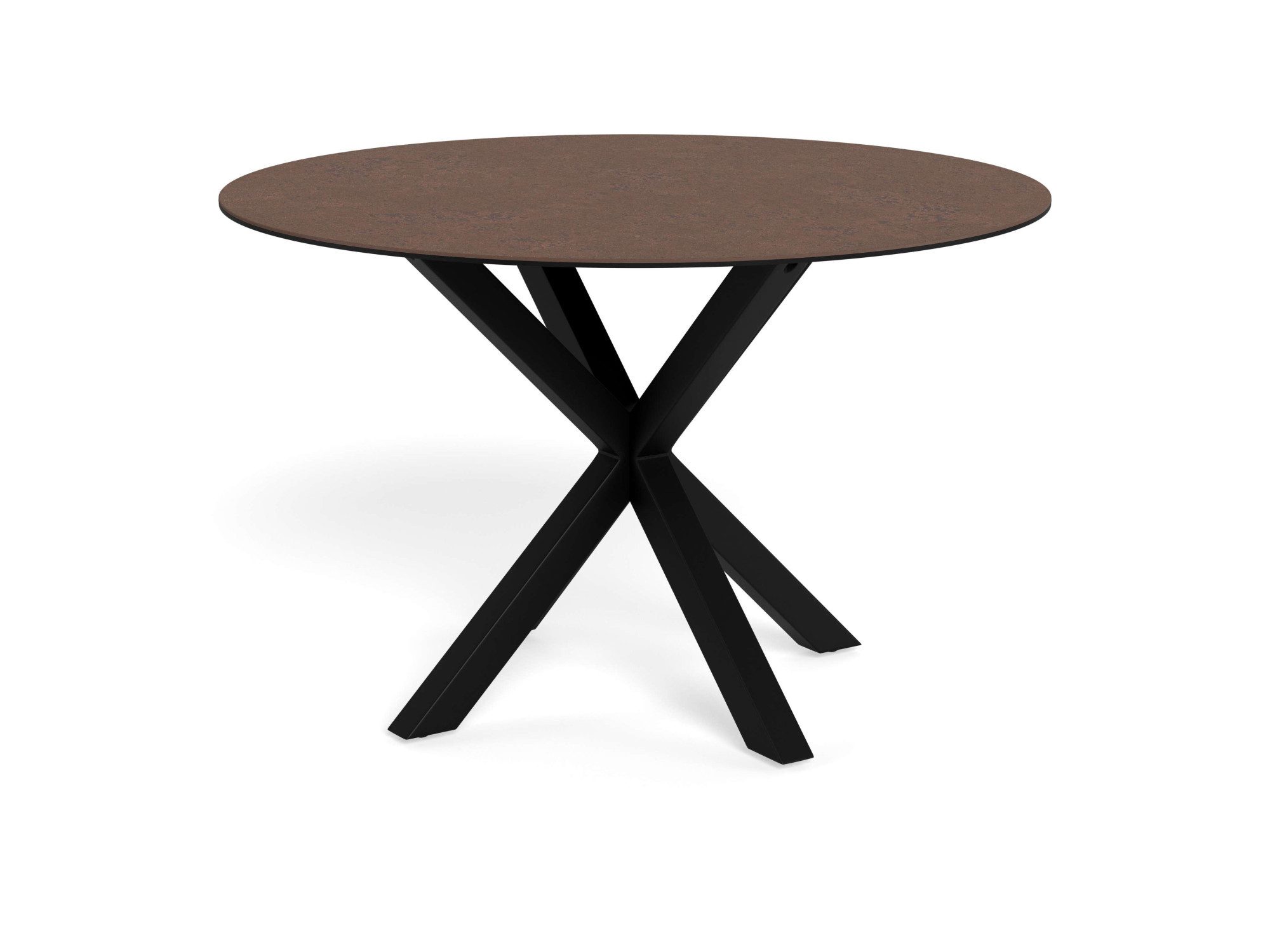 ACTONA GROUP Esstisch Glas Esstisch Heaven, TOPSELLER! Runder Esstisch, belastbar bis 100 kg (Esstisch, OTTOs Choice), Tischplatte aus rauer Keramik, schwarz gestell, Rund, 119x75,5