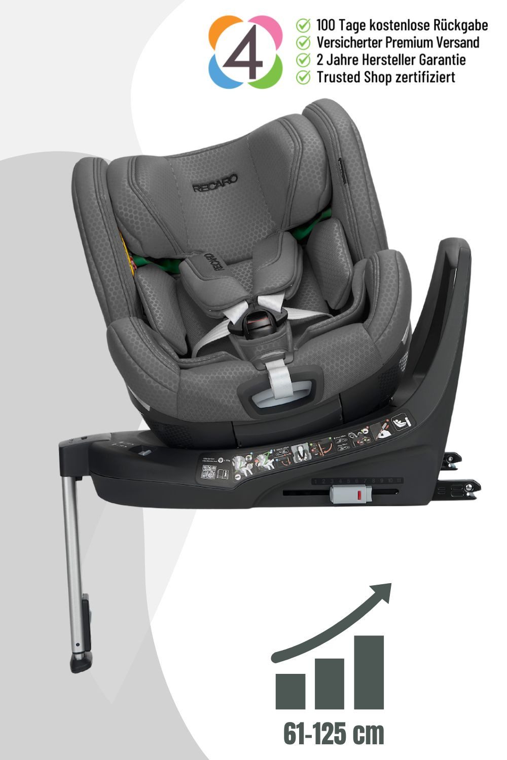 RECARO Autokindersitz Xenon 1 Kid Reboard Kindersitz (61-125 cm)