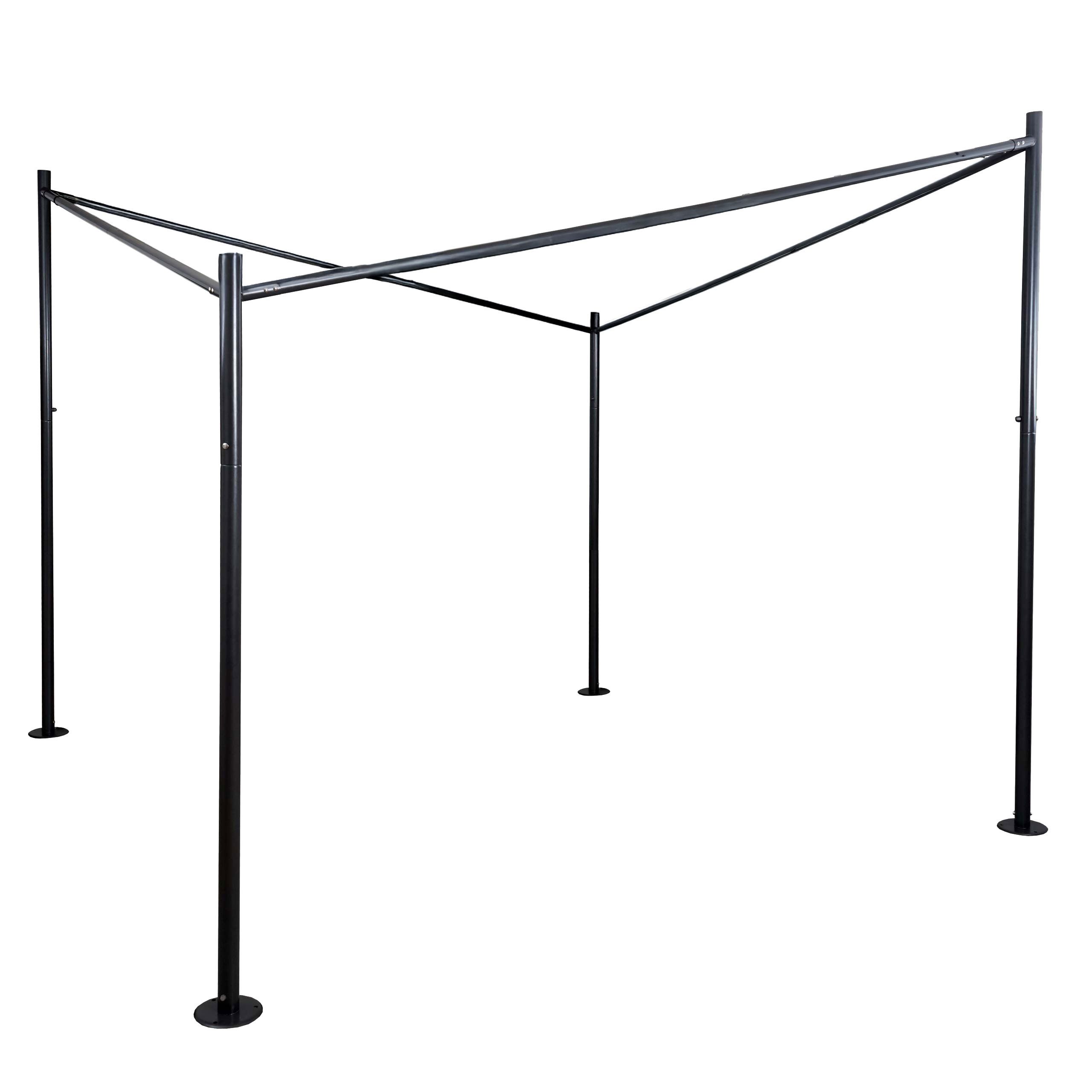 MCW Pergola MCW-A41-G, BxTxH: 411x411x292 cm, Für Tücher mit Tuchmaß 380x380 cm