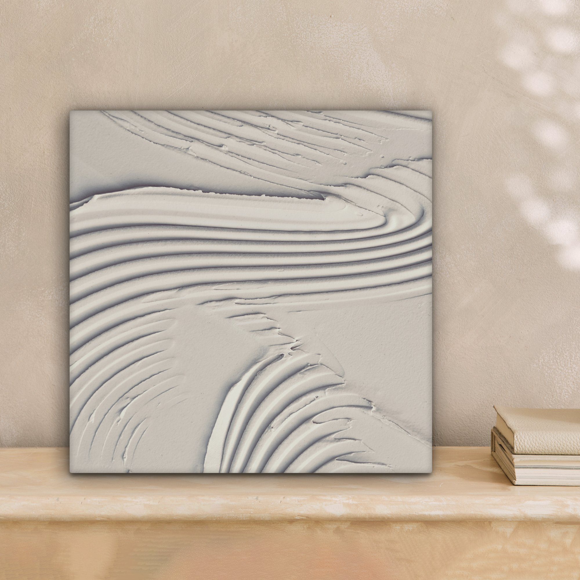 OneMillionCanvasses® Leinwandbild Abstrakt - Kunst - Linien - Weiß, Fotodru günstig online kaufen