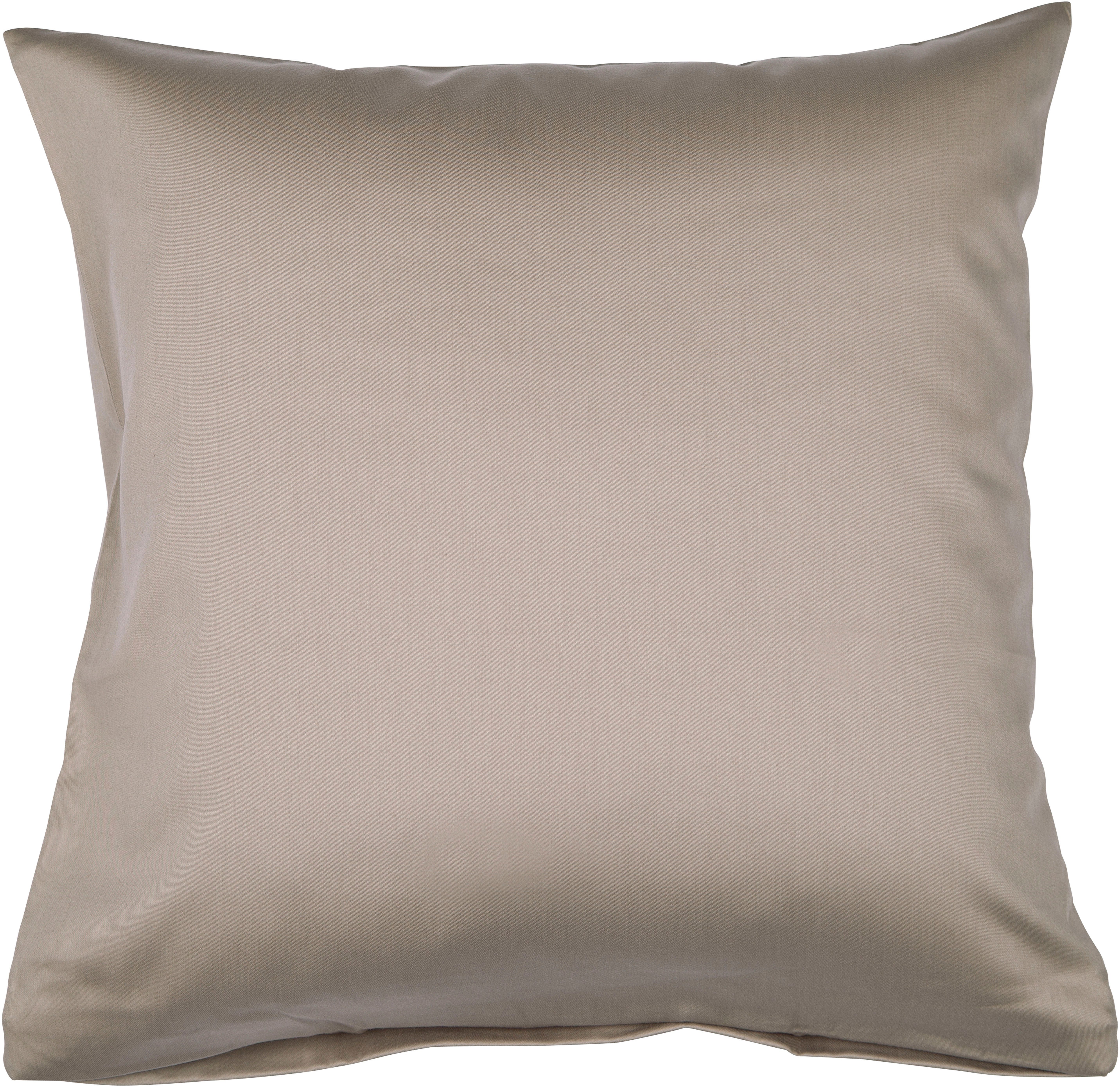 Janine Kissenbezug »Colors Mako Satin«, (2 St.), mit Reißverschluss, uni Ki günstig online kaufen