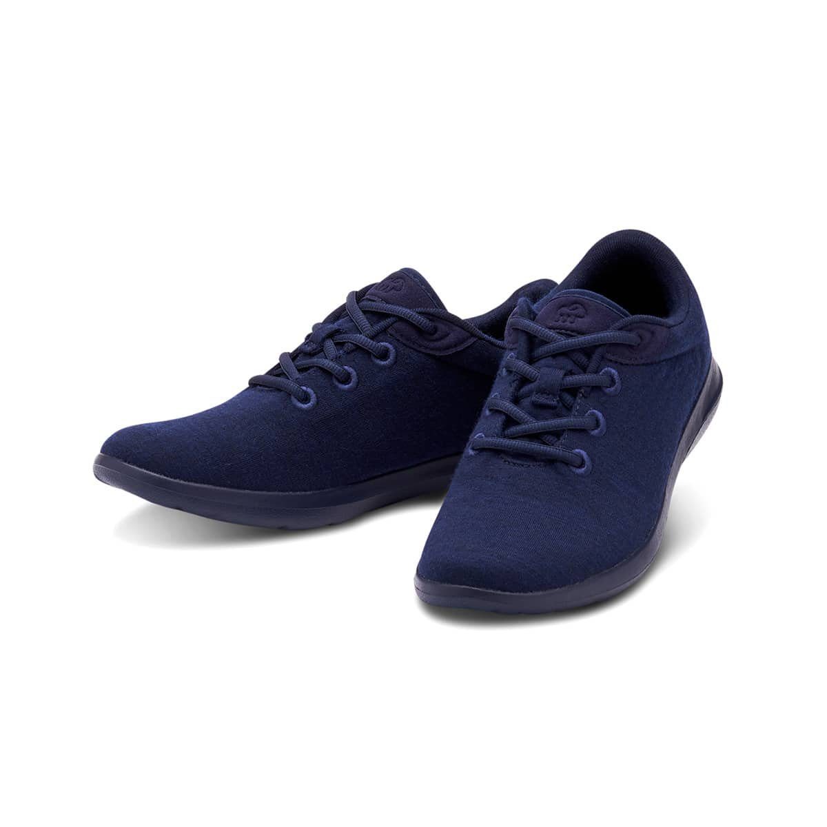 Sneaker aus Merinowolle merinoshoes.de Schuhe Lace- Sportschuhe merinos atmungsaktive Up, Bequeme dunkelblaue weicher Damen -