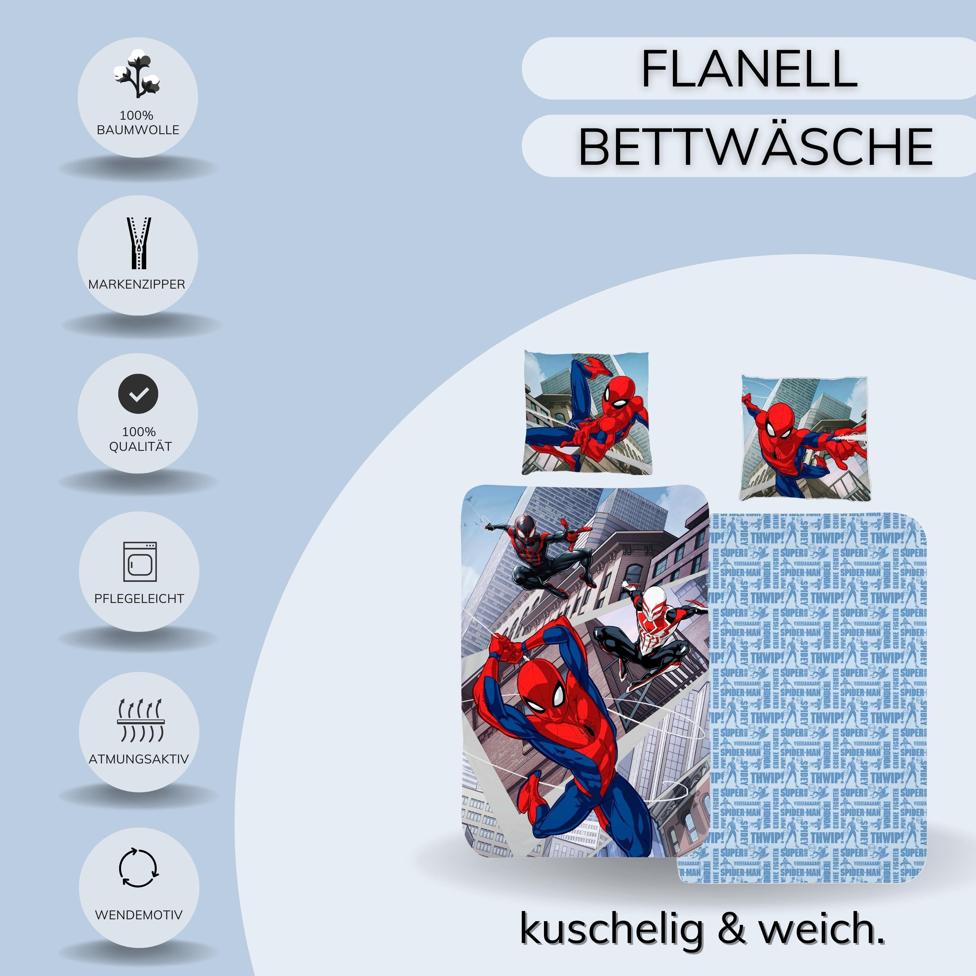 MTOnlinehandel Bettwäsche Spiderman Marvel 135x200 + günstig online kaufen