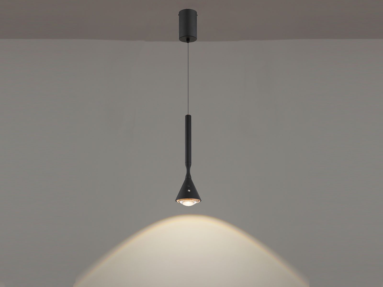 GLOBO LIGHTING LED Pendelleuchte, Dimmfunktion, LED fest integriert, Warmweiß & Tageslicht, 2 in 1 Akku-Lampe Schwarz, Hängelampe & Taschenlampe, Ø 10cm