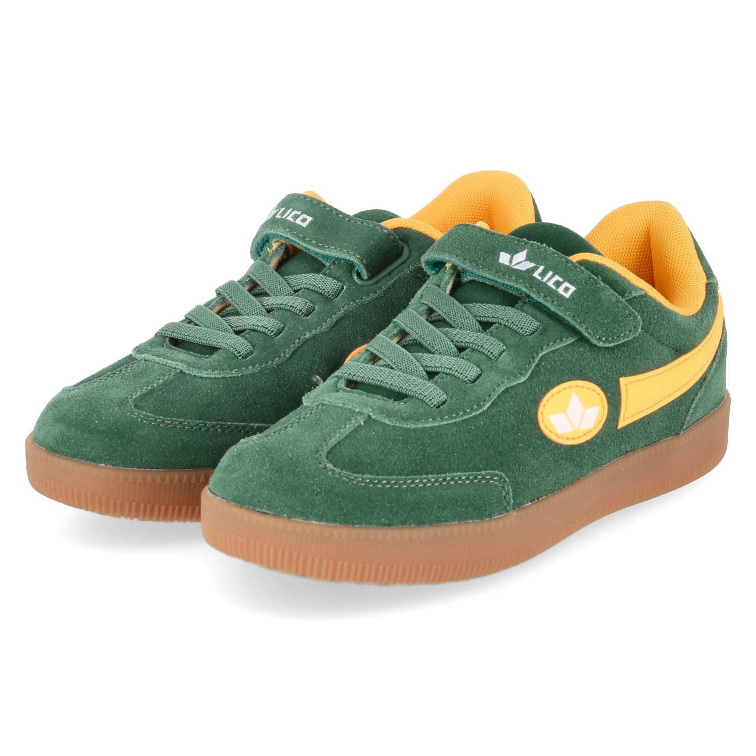 Lico Lico 536266 Jungen Rauleder grün-kombi Slipper