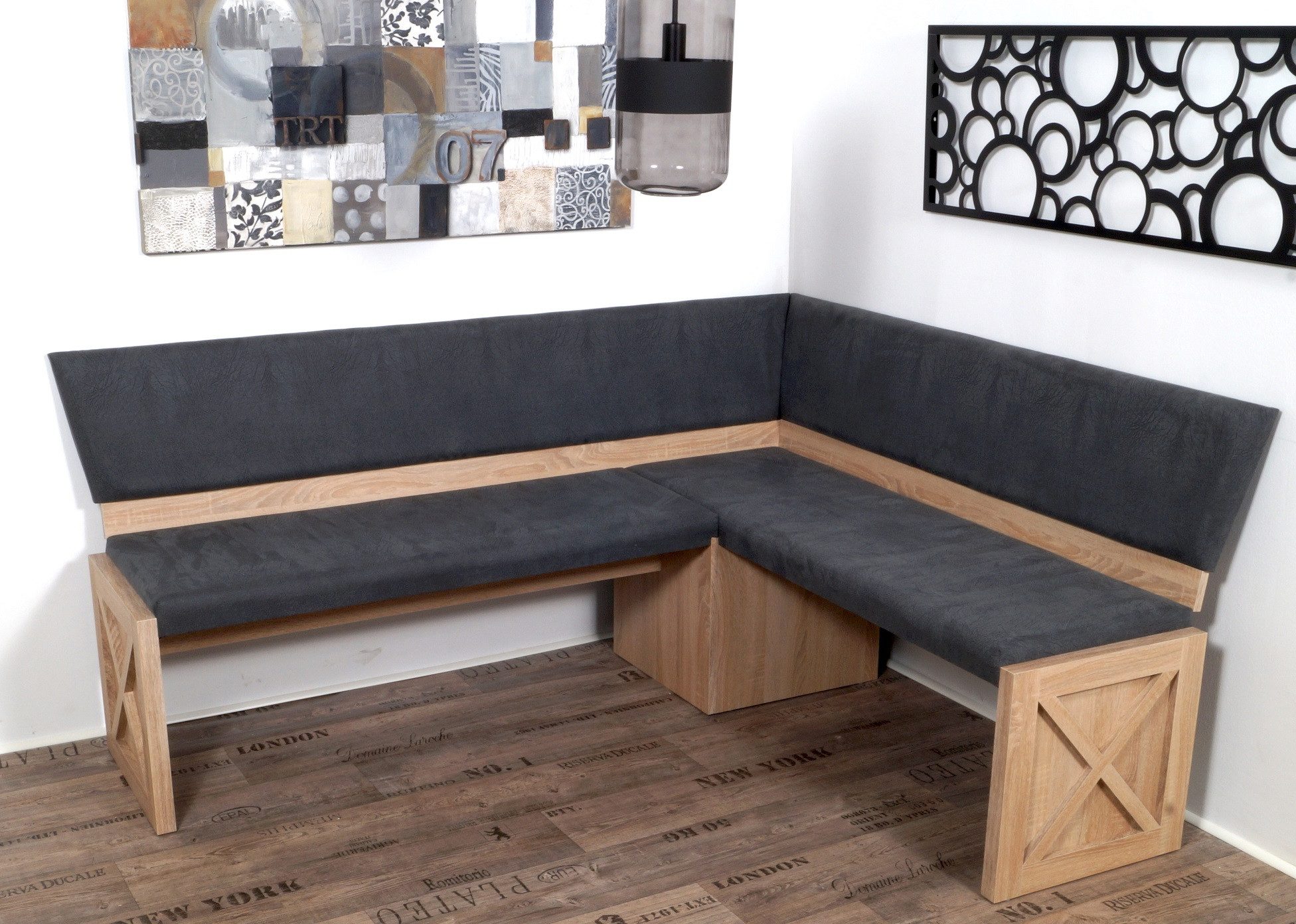 Stolebaenk Eckbankgruppe Madrano EBG Sonoma VA/VEIB Titanic, (Eckbankgruppe), Set aus 1 x Eckbank, 1x Tisch, 2 x Stuhl