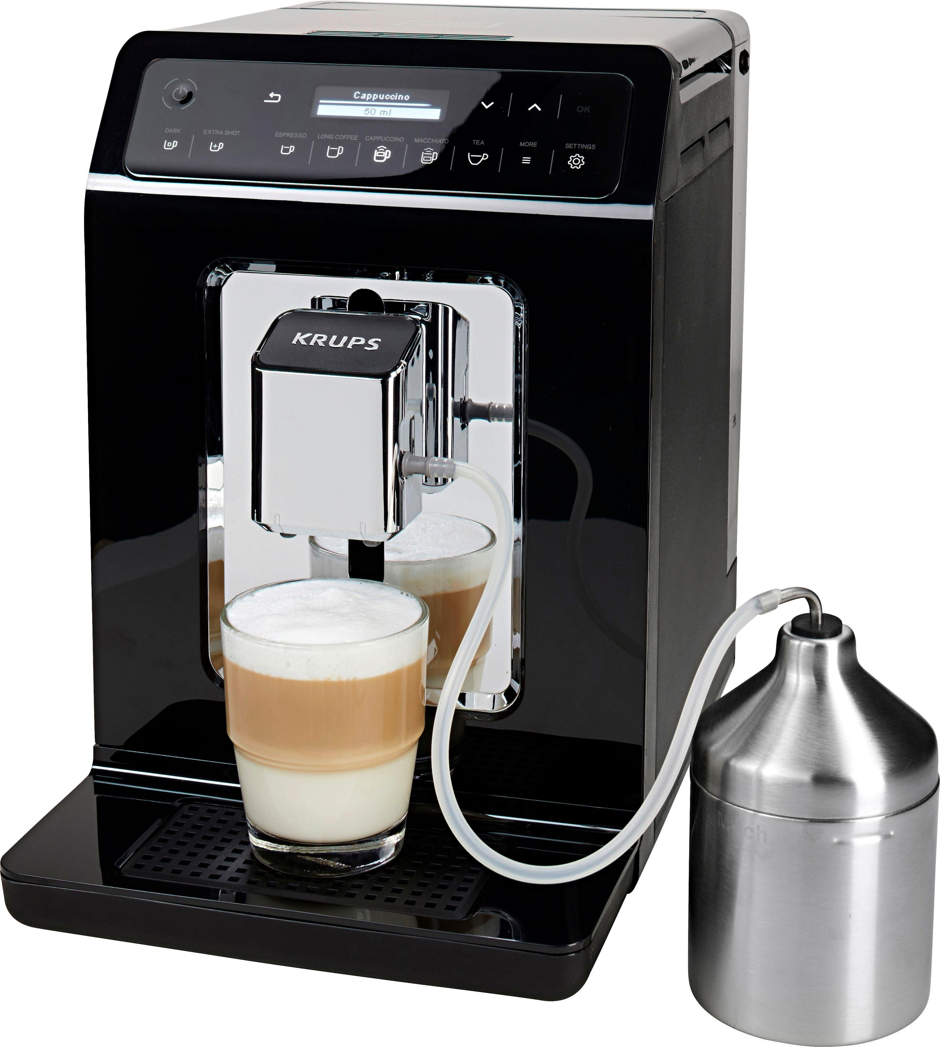 Krups Kaffeevollautomat EA8918 Evidence, OLED-Display, 12 Kaffee- und3 Tee-Variationen, 2-Tassen Funktion