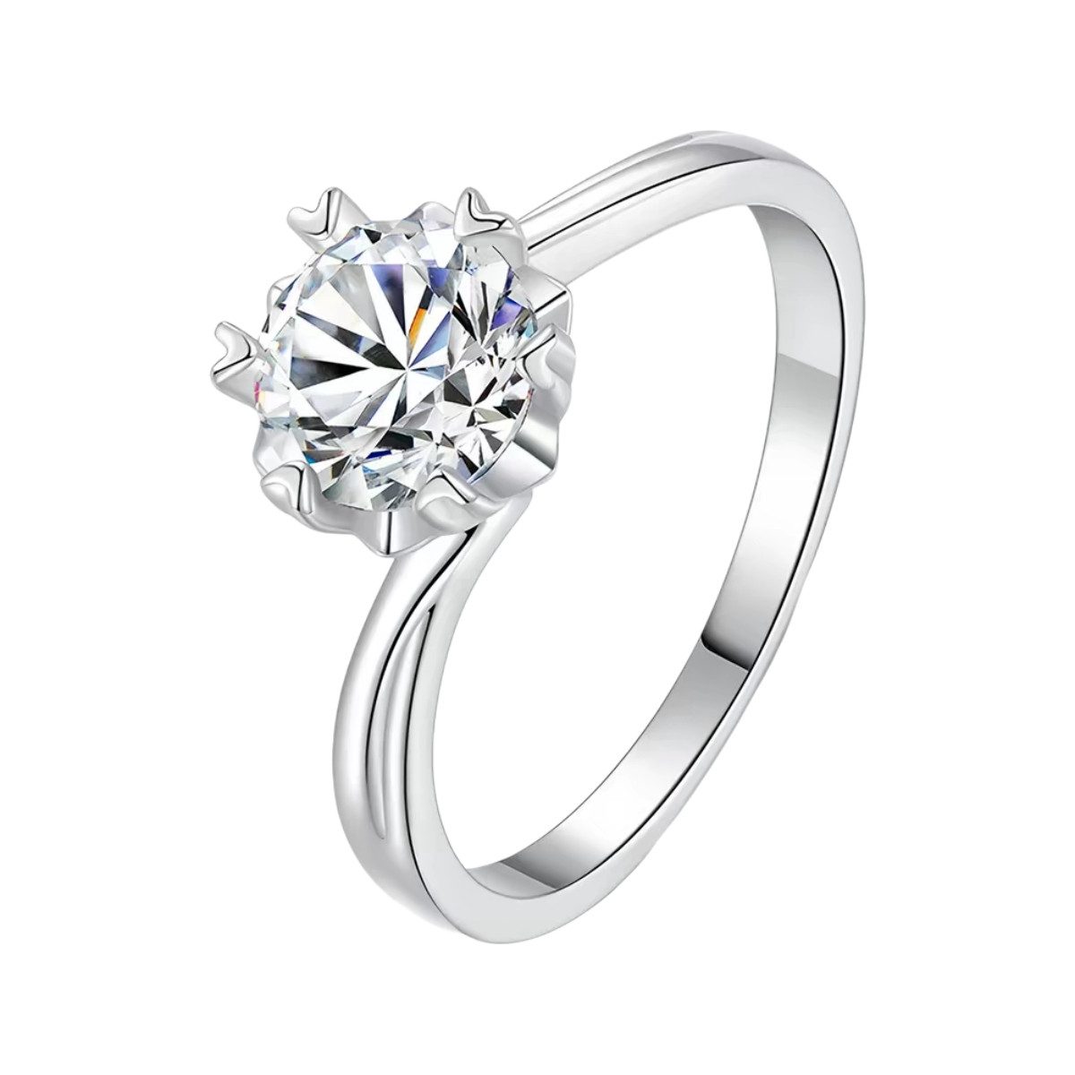 Jumpeak Diamantring 1ct,D VS1,Diamantringe, Damenringe, Eheringe, Verlobungsringe, 14k Gold,Hochzeitsgeschenk,Verlobungsgeschenk, Muttertagsgeschenk