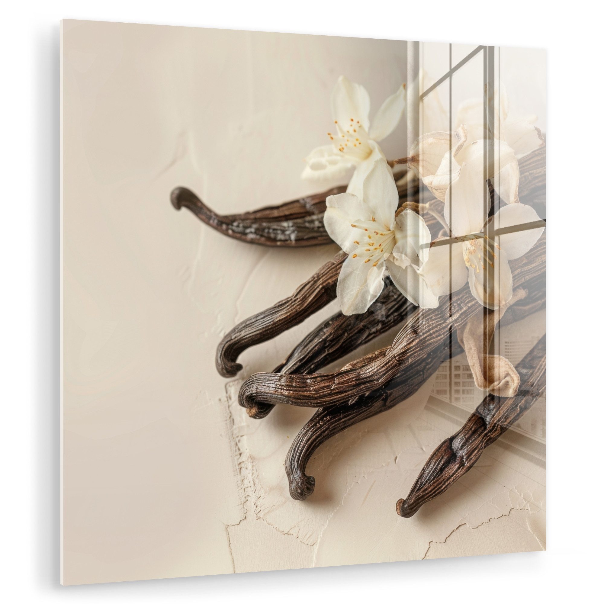MuchoWow Acrylglasbild Vanille - Geblümt - günstig online kaufen