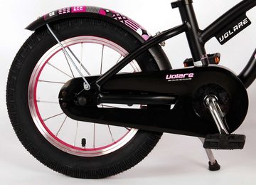 TPFSports Kinderfahrrad Volare Miracle Cruiser 14 Zoll mit Rücktritt + Handbremse, 1 Gang, (Mädchen Fahrrad - Rutschfeste Sicherheitsgriffe), Kinder Fahrrad 14 Zoll mit Ständer Laufrad Mädchen Kinderrad