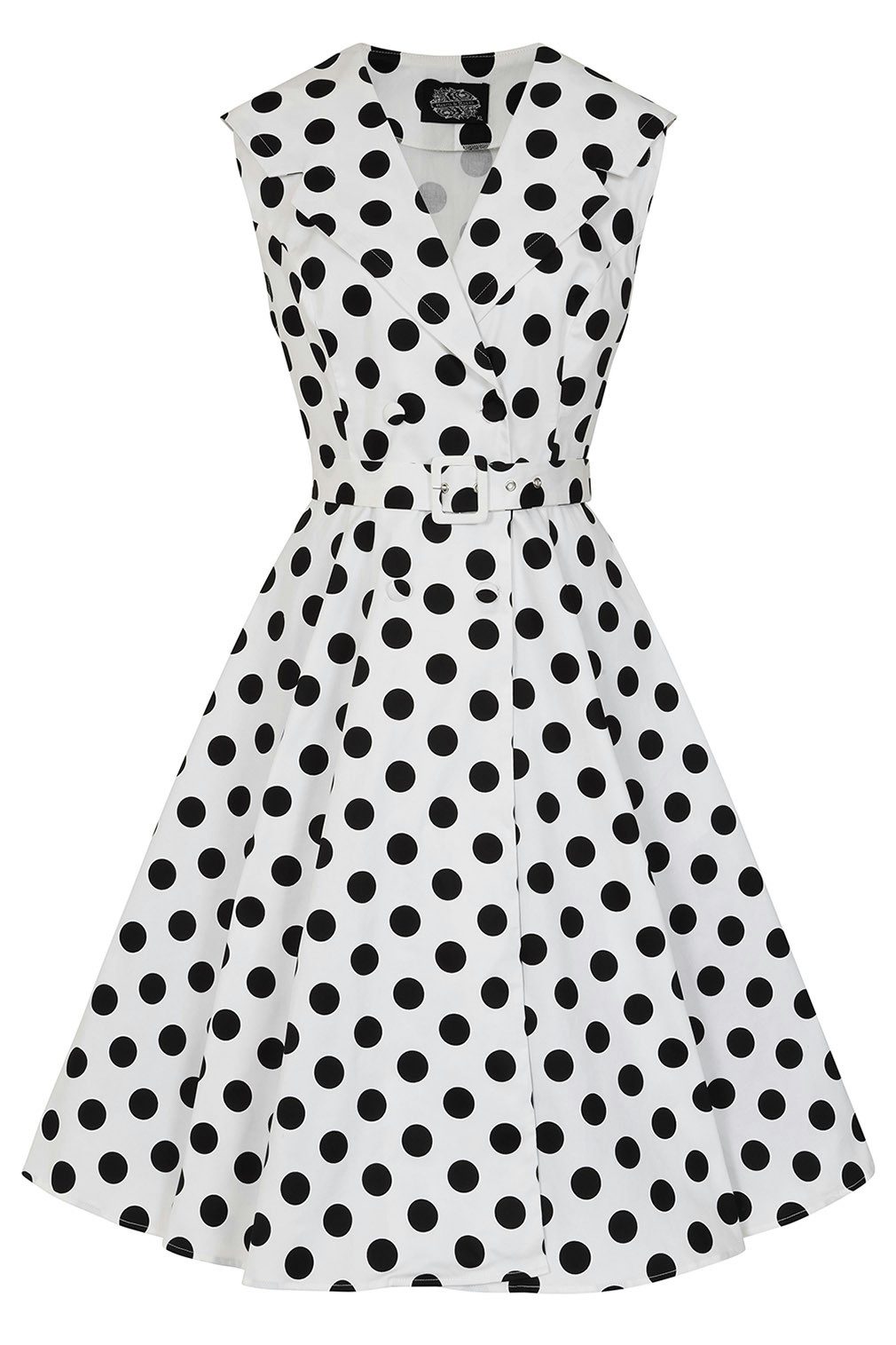 Hearts & Roses London A-Linien-Kleid Clarissa Polka Dot Punkte Vintage Retro 50er
