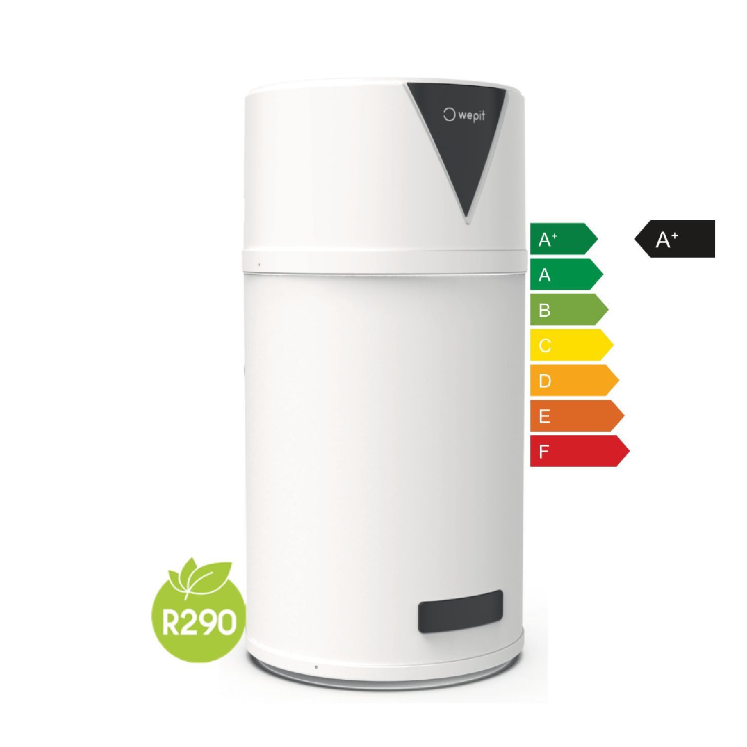 wepit Warmwasser-Wärmepumpe WEPIT 100 Liter Brauchwasserwärmepumpe R290 AWaqua3100 500793