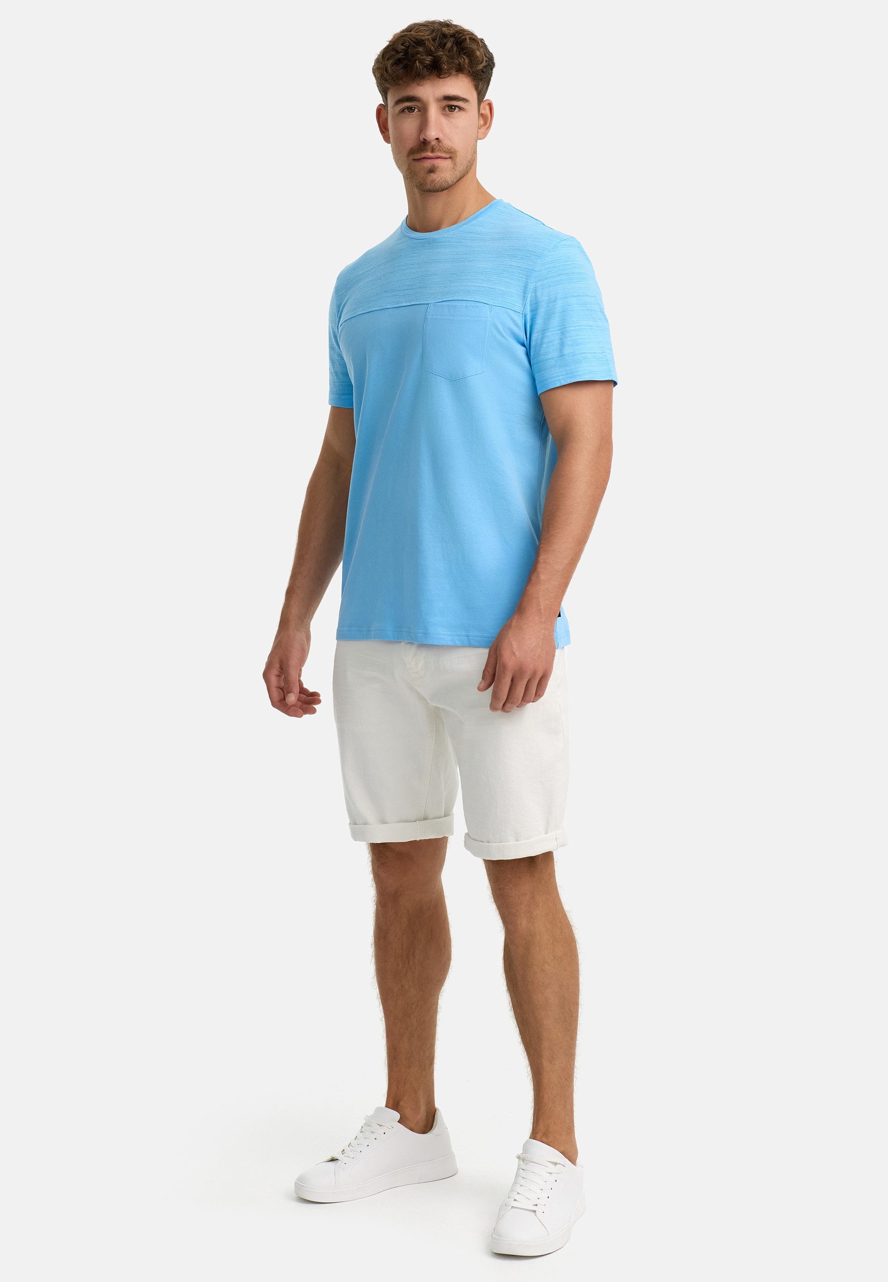 Indicode T-Shirt Herren INSprings Shirt Tee Herrenshirt mit dezenter Brusttasche aus angenehmem Material
