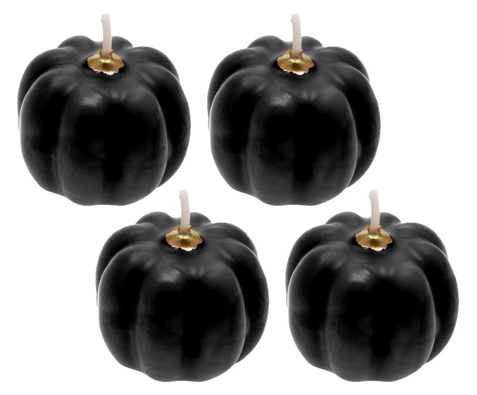 ZauberDeko Teelicht Kürbis Dekokerzen Schwarz Orange günstig online kaufen