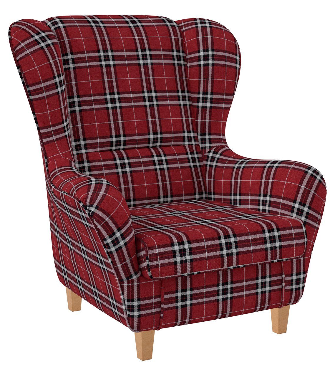 Supellex Ohrensessel Sofia Relaxsessel, rot