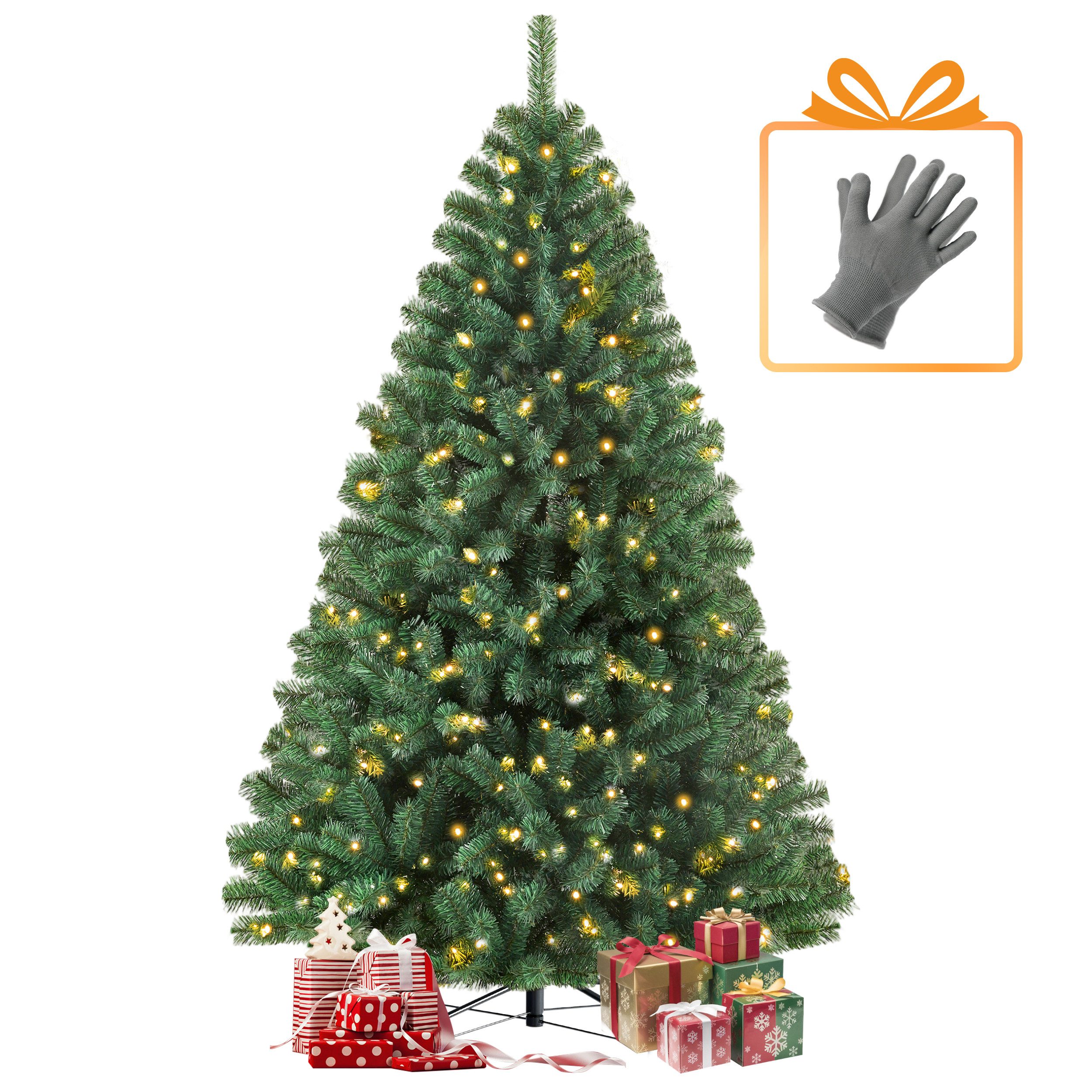 MIUI Künstlicher Weihnachtsbaum Nordmanntanne, PVC Tannenbaum mit 900 grüne günstig online kaufen