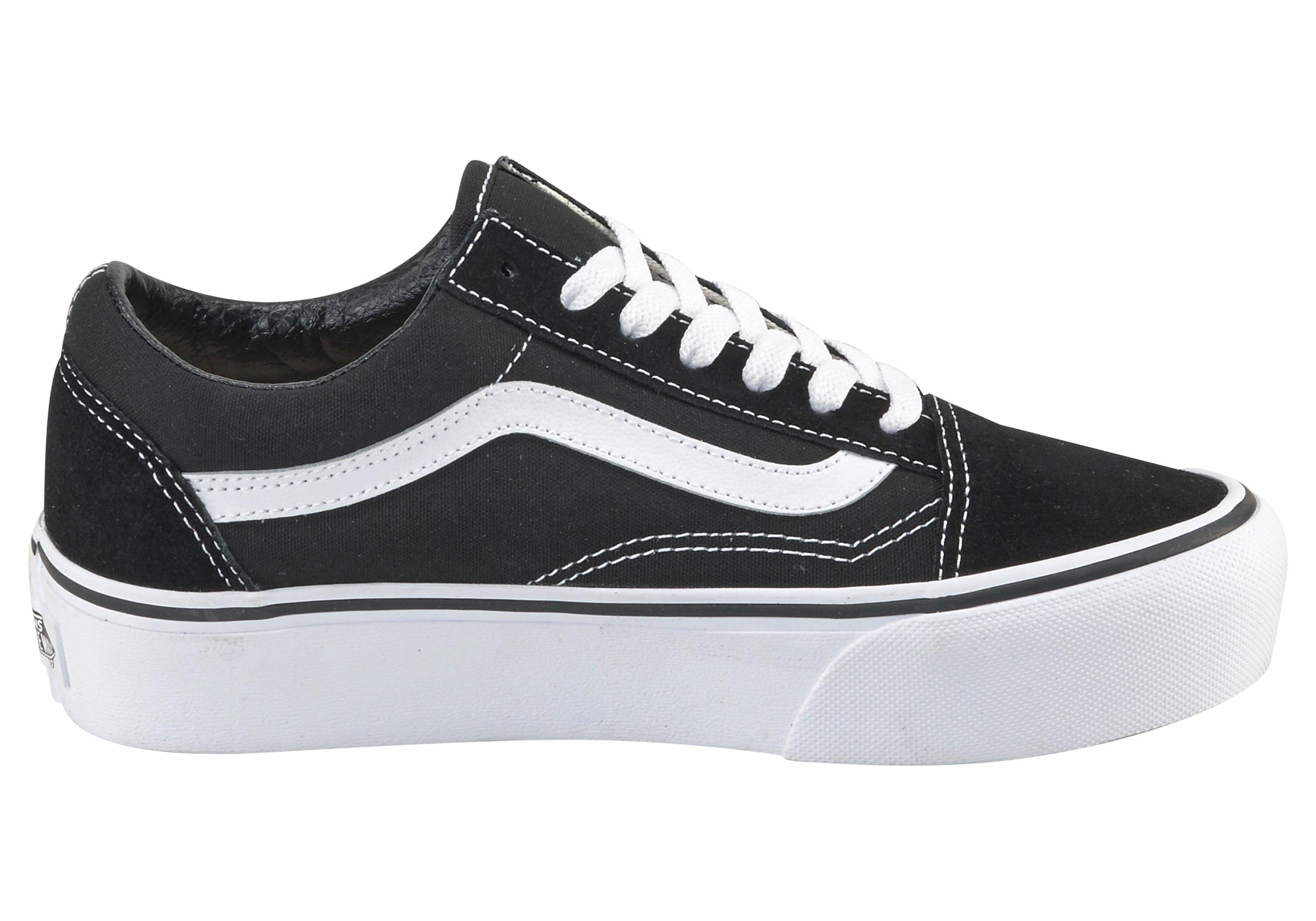 Vans Old Skool Platform Plateausneaker aus textilem Canvas-Material