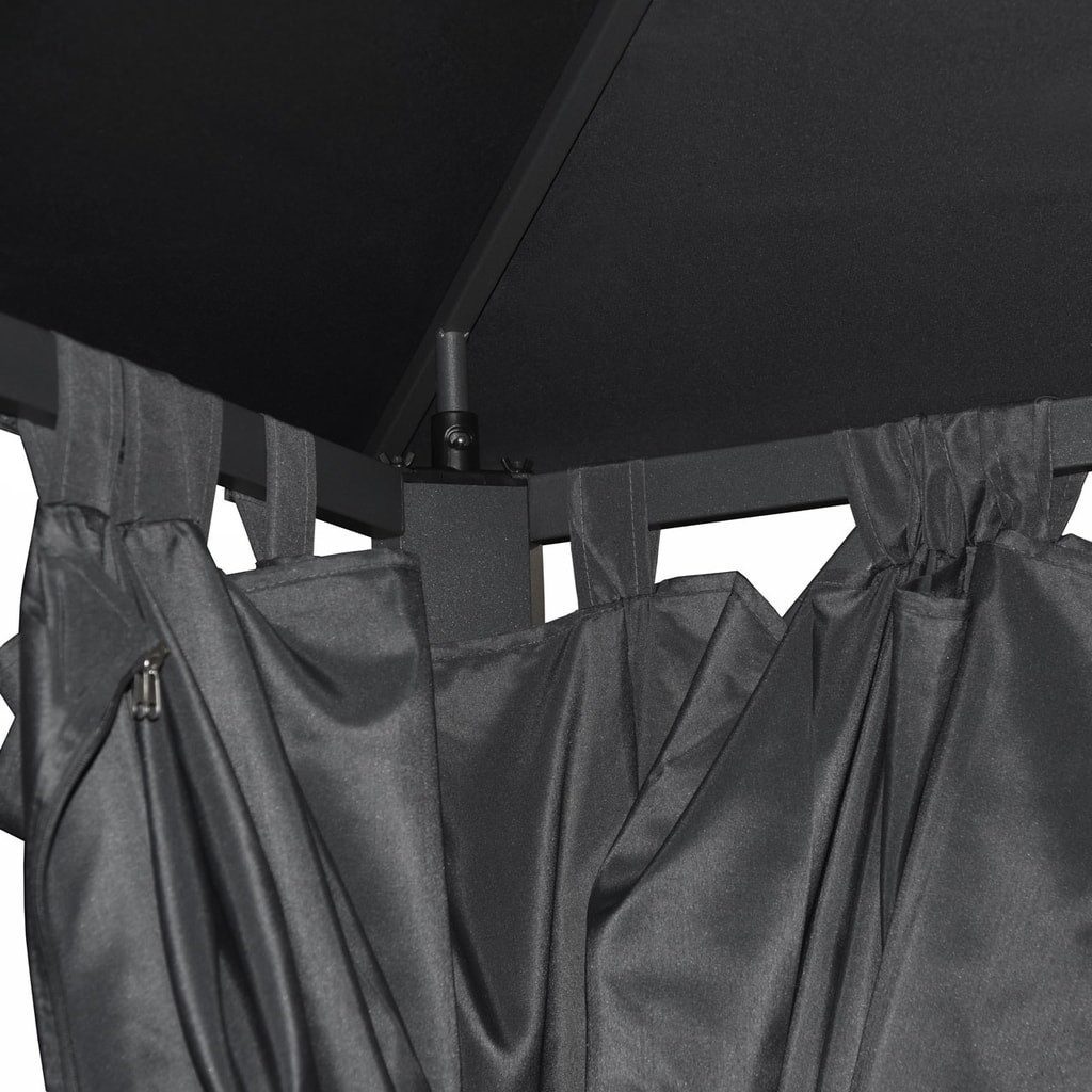 Hecht Pergola HECHT Gartenpavillon 4 x 3 m mit Aluminium-Stahl-Gestell, (HECHT Gartenpavillon 4 x 3 m mit Aluminium-Stahl-Gestell, HECHT Gartenpavillon 4 x 3 m mit Aluminium-Stahl-Gestell)