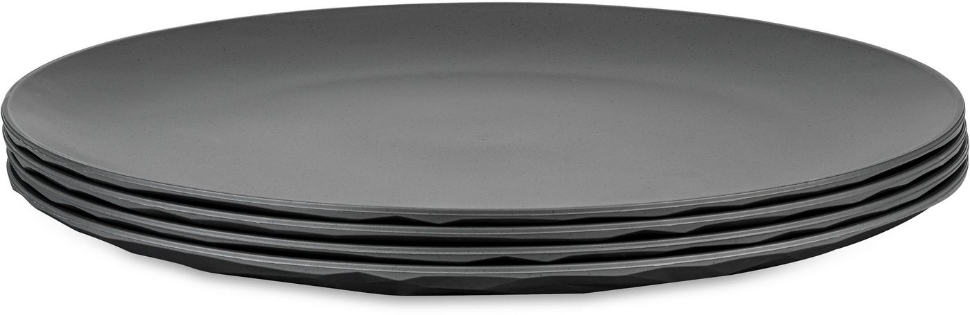 KOZIOL Speiseteller CLUB PLATE, Teller Set, 4-tlg., spülmaschinengeeignet, melaminfrei, 260 mm