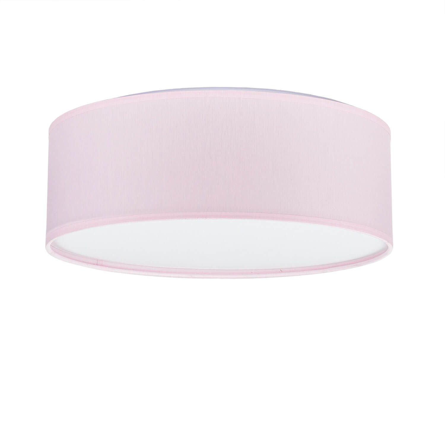 Licht-Erlebnisse Deckenleuchte RONDO, ohne Leuchtmittel, Kinderzimmerleuchte Stoffschirm Rosa rund Ø 38 cm 4x E27
