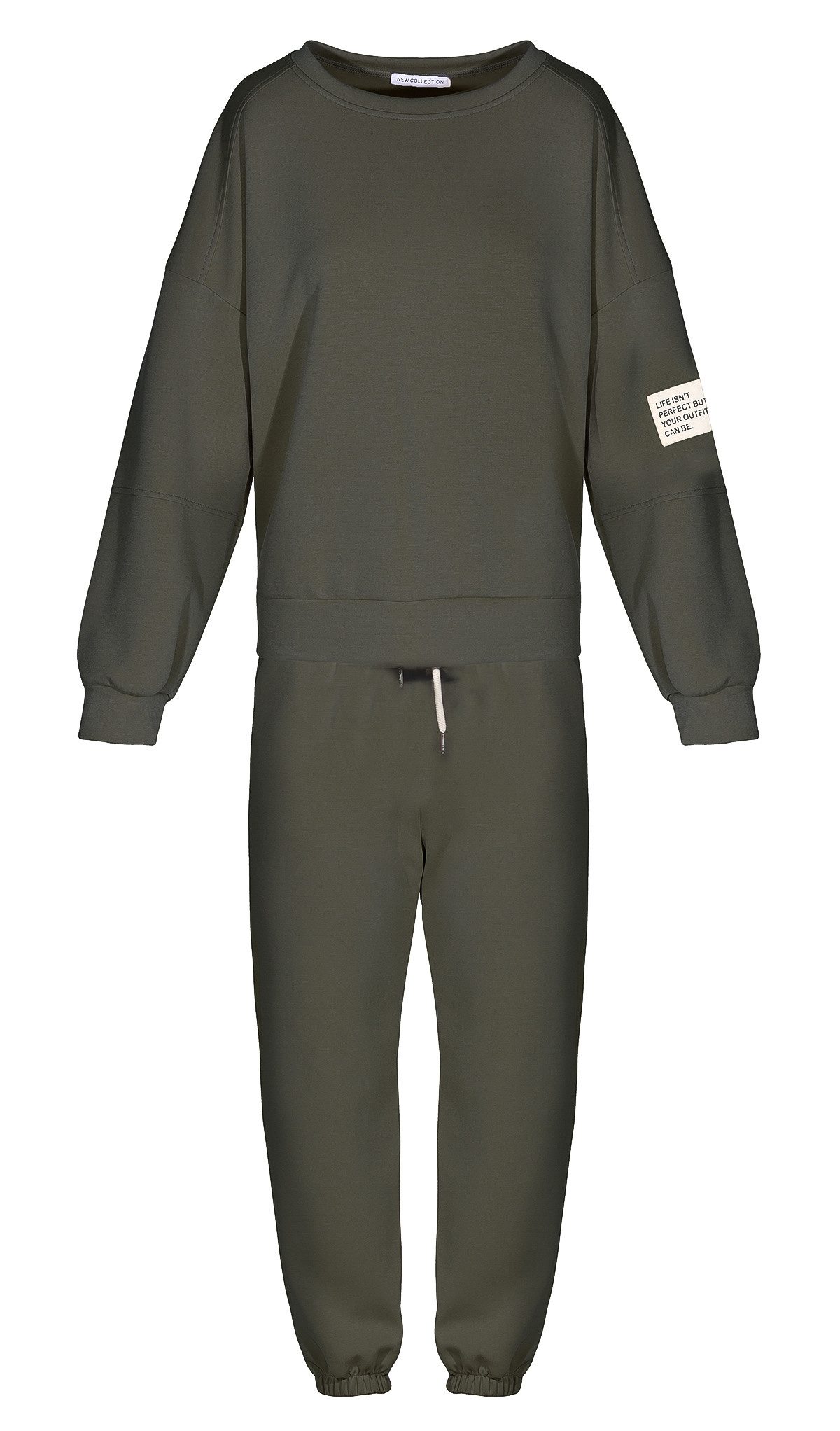 simaranda Jogginganzug Damen Jogginganzug 7065 36-42 Olive (Set) günstig online kaufen