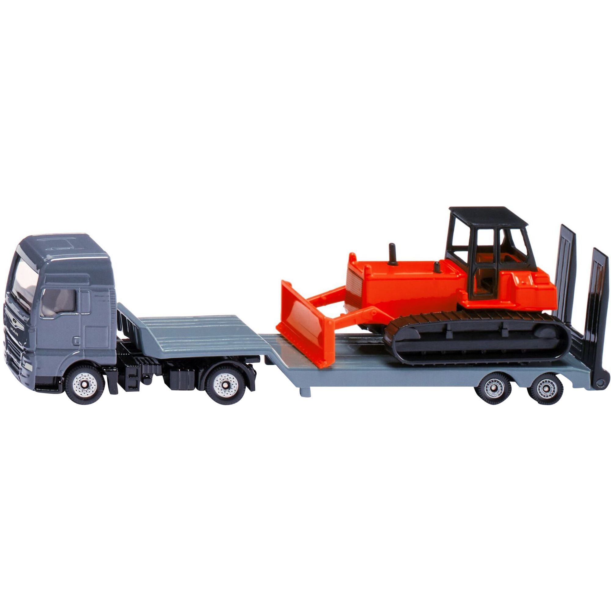 Siku Spielzeug-Baumaschine SIKU SUPER MAN Lkw mit Planierraupe, Modellfahrzeug