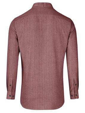 Almbock Trachtenhemd Herrenhemd Florian rot-weiß-gestreift