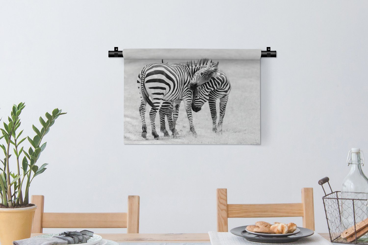 Kinderzimmer - Wandbehang, Schlafzimmer, Tiere Wanddekoobjekt Zebra für Kleid, Wanddeko Natur MuchoWow - Safari, Wohnzimmer, -