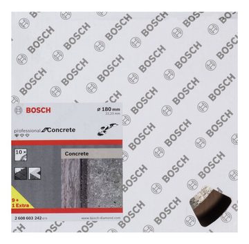 BOSCH Trennscheibe, Ø 180 mm, (10 Stück), Standard for Concrete Diamanttrennscheibe - 180 x 22,23 x 2 x 10 mm