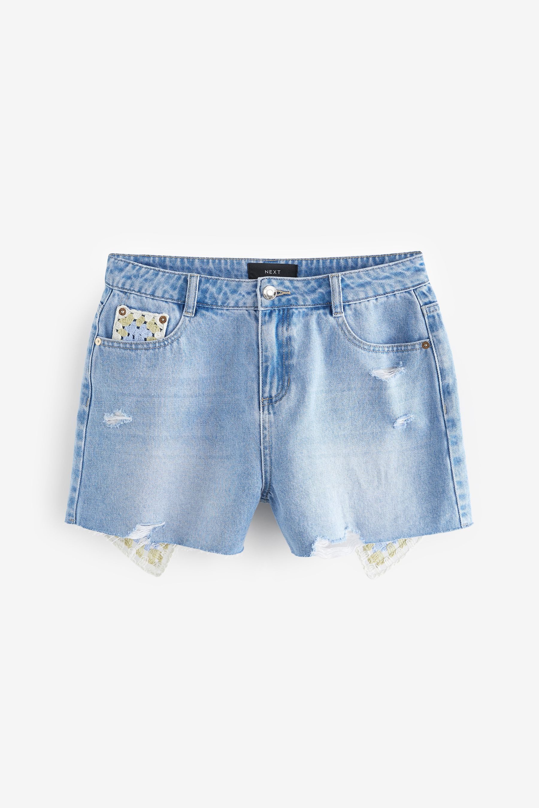 Next Jeansshorts Jeansshorts mit Häkeleinsatz (1-tlg) günstig online kaufen