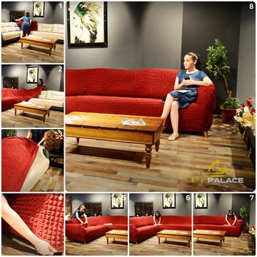 Sofahusse Sofabezug Sesselbezug elastische Sofahusse mit Schaumstoff-Ankern SF, My Palace, Neues Wohngefühl mit Premium Sofabezügen