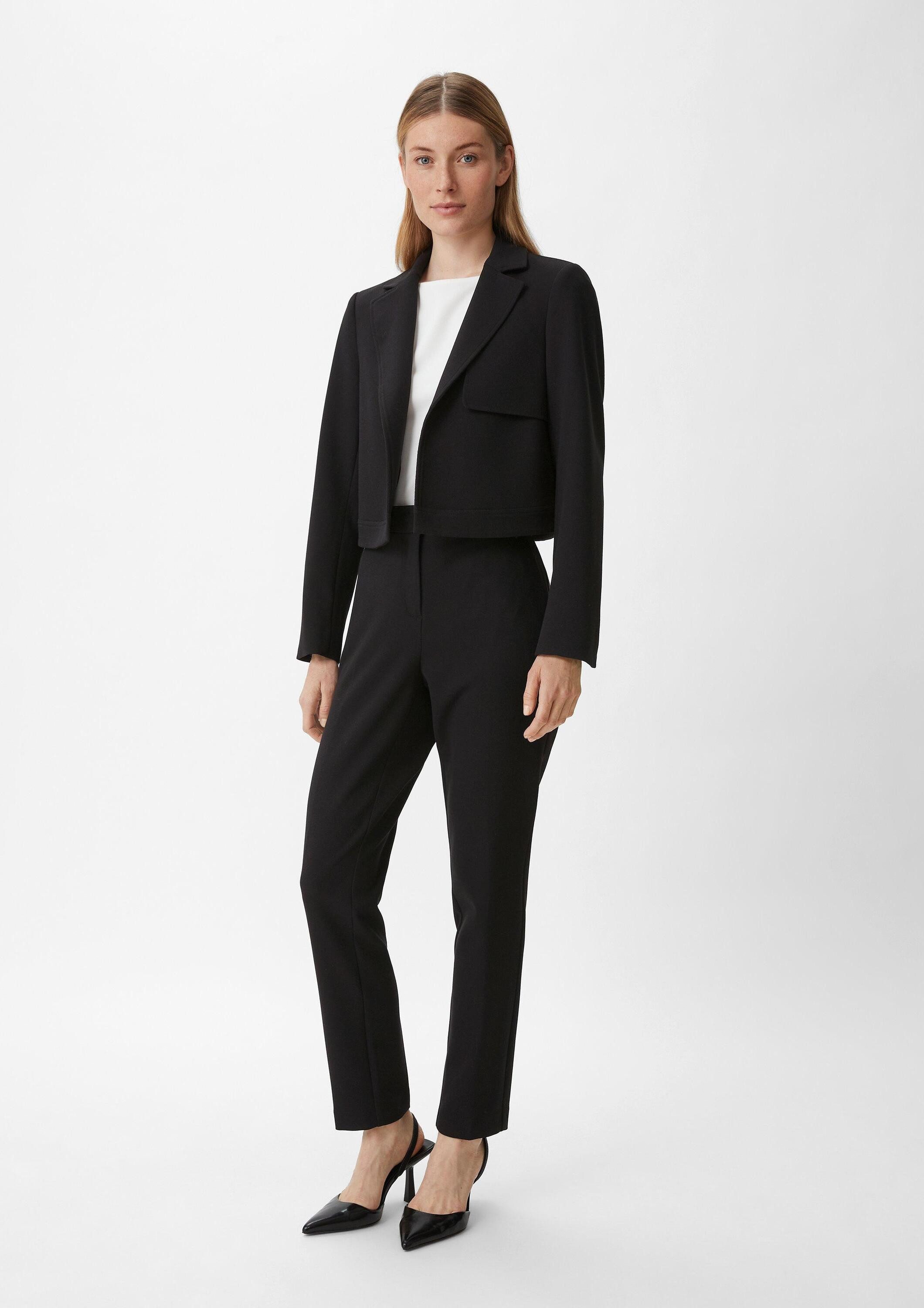 comma Jackenblazer Indoor-Blazer Kurzer Blazer aus Viskosemix