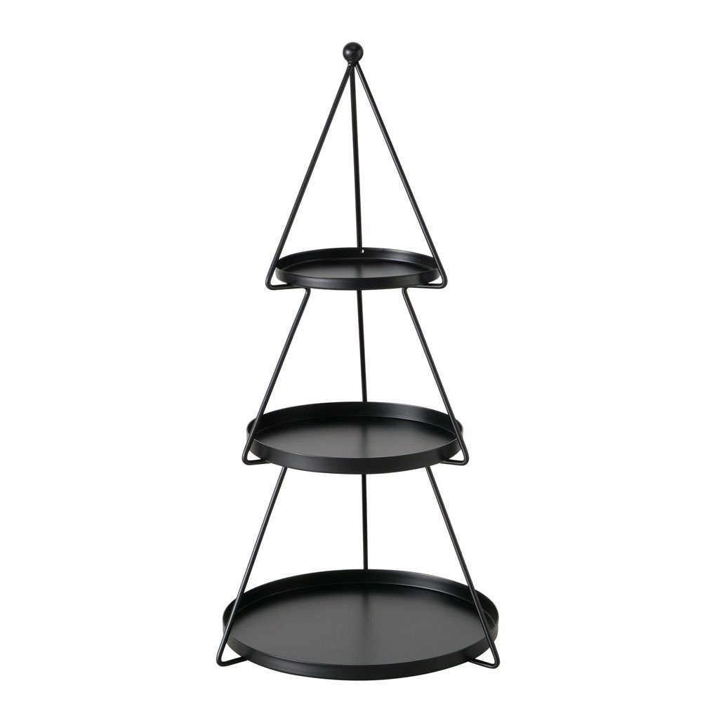 BOLTZE Etagere Etagere XMAS TREE schwarz aus Metall Tannenbaum Dekoetagere  Weihnachte