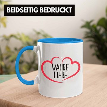 Trendation Tasse Trendation - Tasse mit Herz Wahre Liebe Geschenk zum Valentinstag Liebeserklärung Geschenke für Freundin Freund