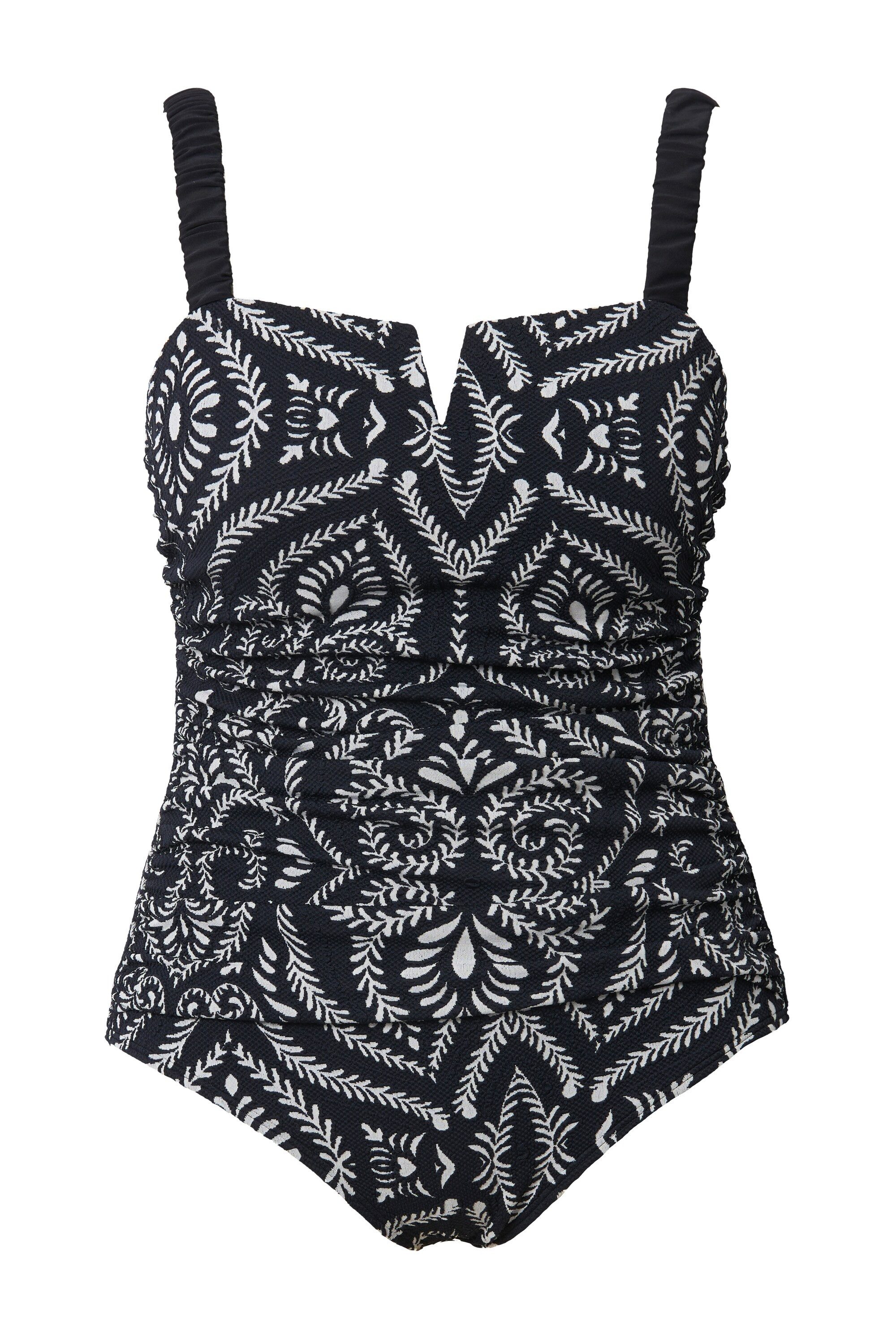 Ulla Popken Badeanzug Badeanzug Paisley Raffung günstig online kaufen