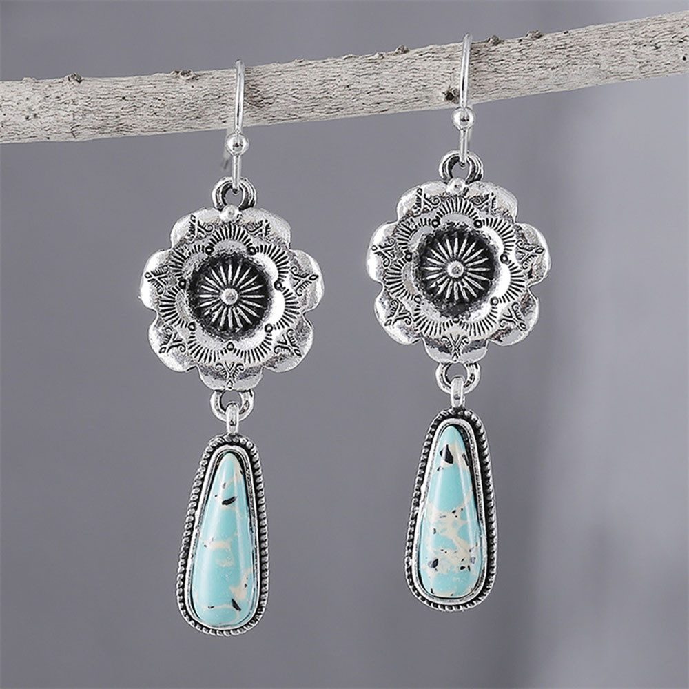 The Beauty House Ohrring-Set Vintage Ethno Boho Ohrhänger Damen – Schmuck mit Edelstein