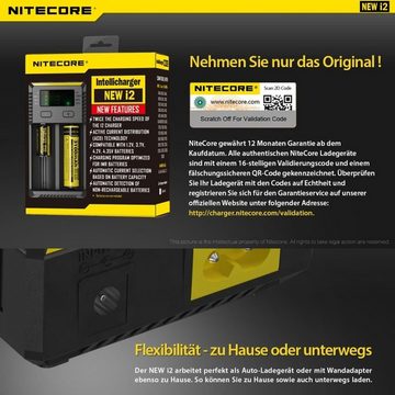 Nitecore NiteCore Ladegerät Intellicharge i2 mit 2 Ladeschächten NEW NC-i2 Akku-Ladestation