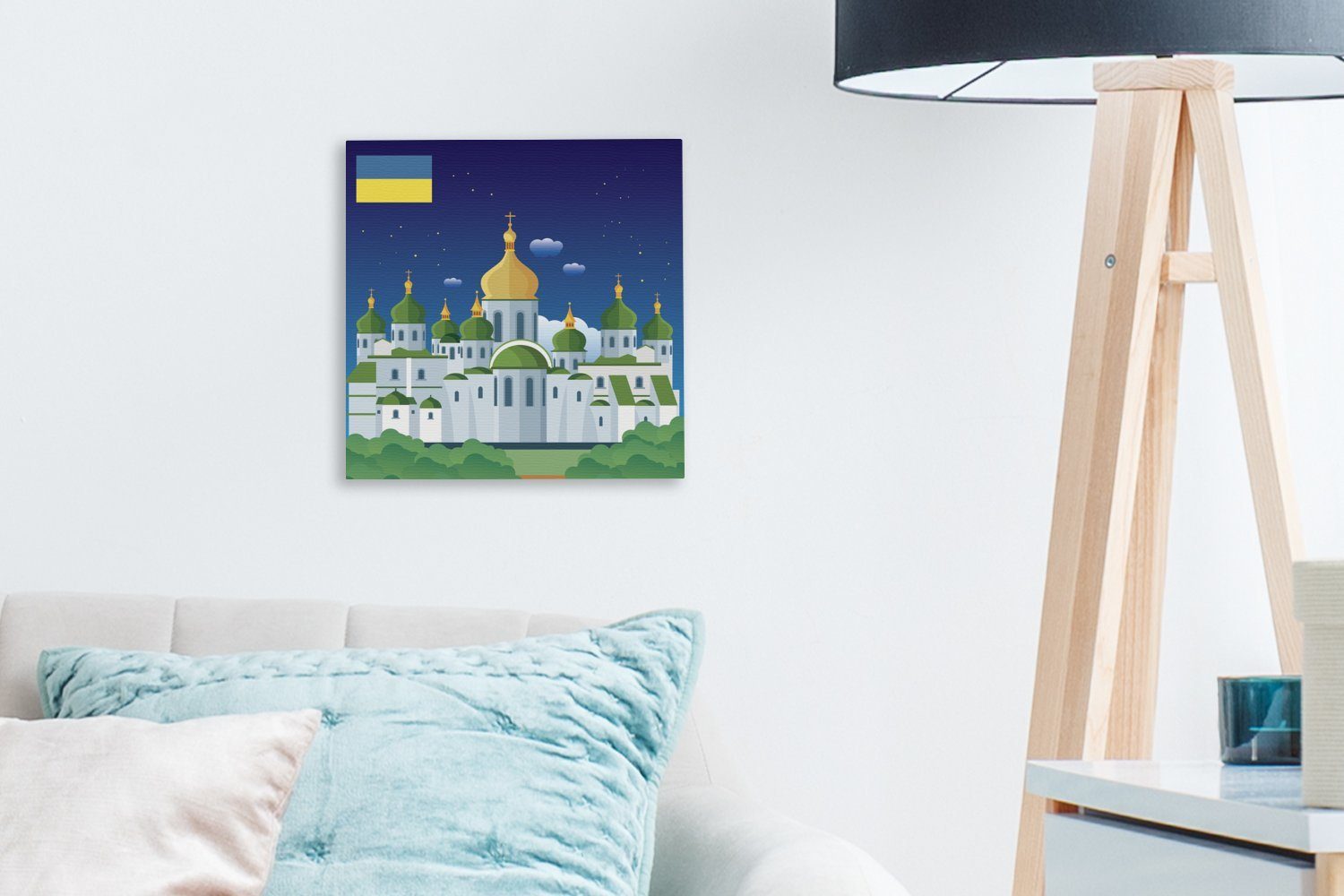 (1 Illustration Leinwand Schlafzimmer Kiew Wohnzimmer Kathedrale OneMillionCanvasses® der St), Ukraine, Leinwandbild von der in Bilder für
