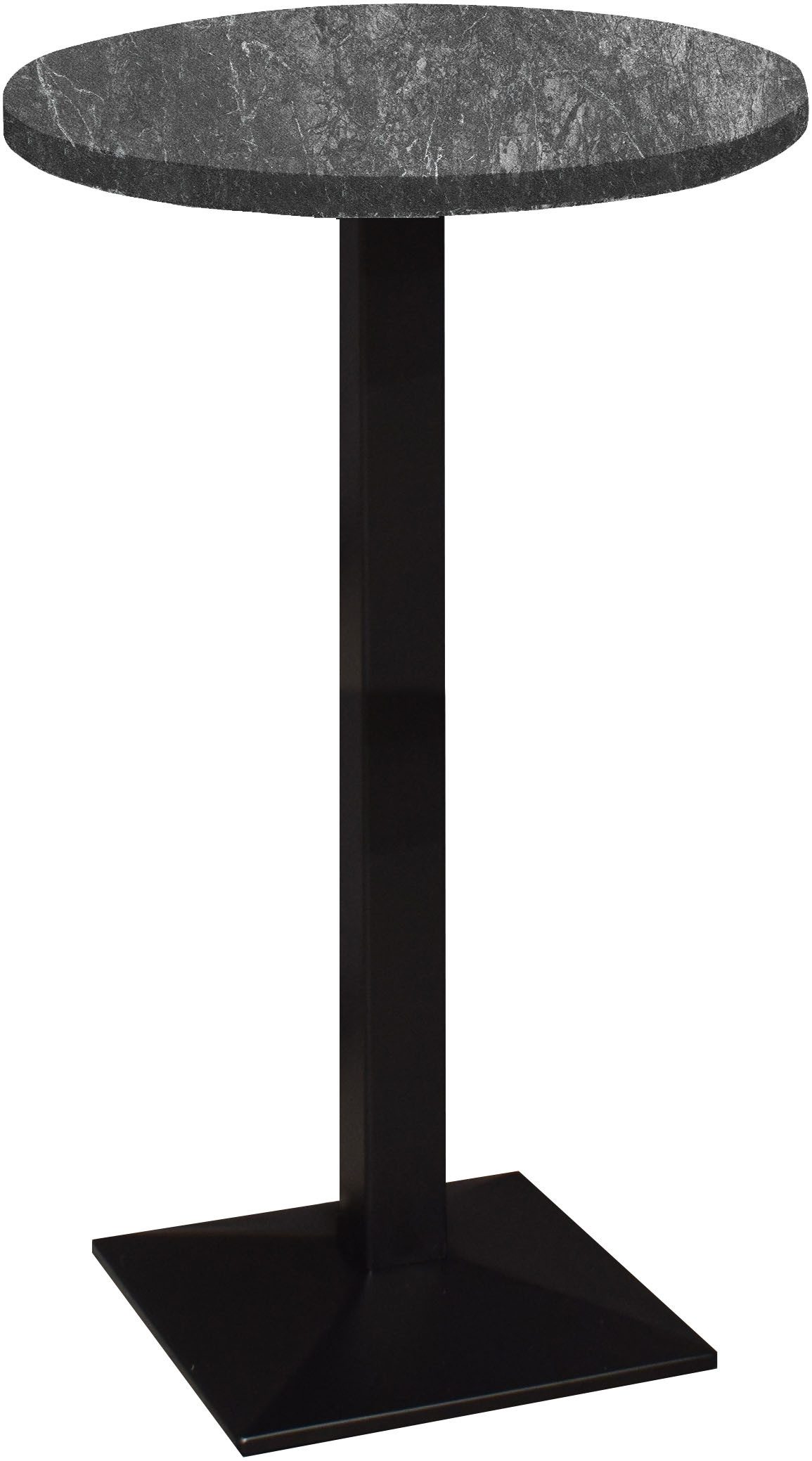 Mäusbacher Bistrotisch Big Bistro Metall, Quadrat-Säulengestell, runde Platte Ø 70 cm x H 105 cm