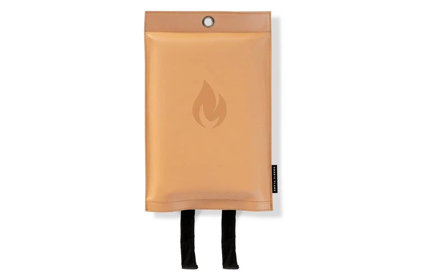 Nordic Flame Dekoobjekt Löschdecke Leder hell, 120x120cm