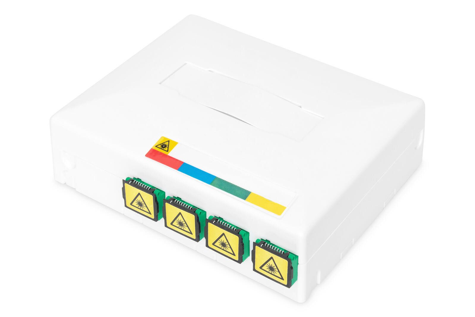 Digitus FTTH Gehäuse mit 4 x SC SX Kupplung Netzwerk-Switch