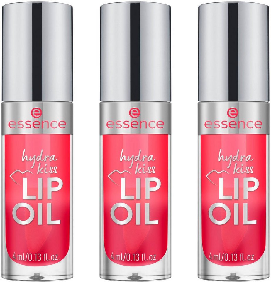 Essence Lipgloss hydra kiss LIP OIL, 3-tlg., Für geschmeidige & mit  Feuchtigkeit versorgte Lippen