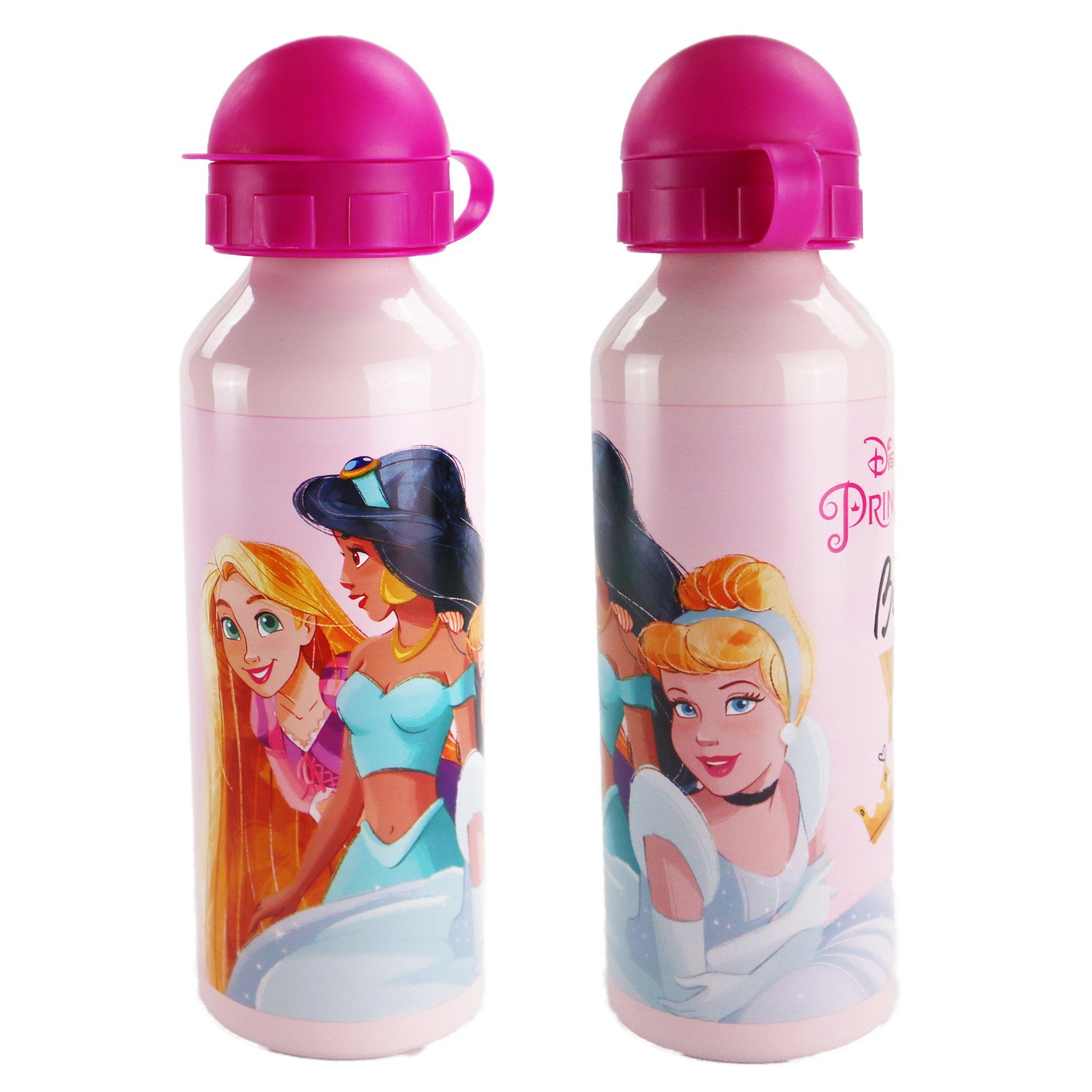 Disney Trinkflasche Disney Prinzessinnen Alu Sportflasche Wasserflasche Flasche 520 ml