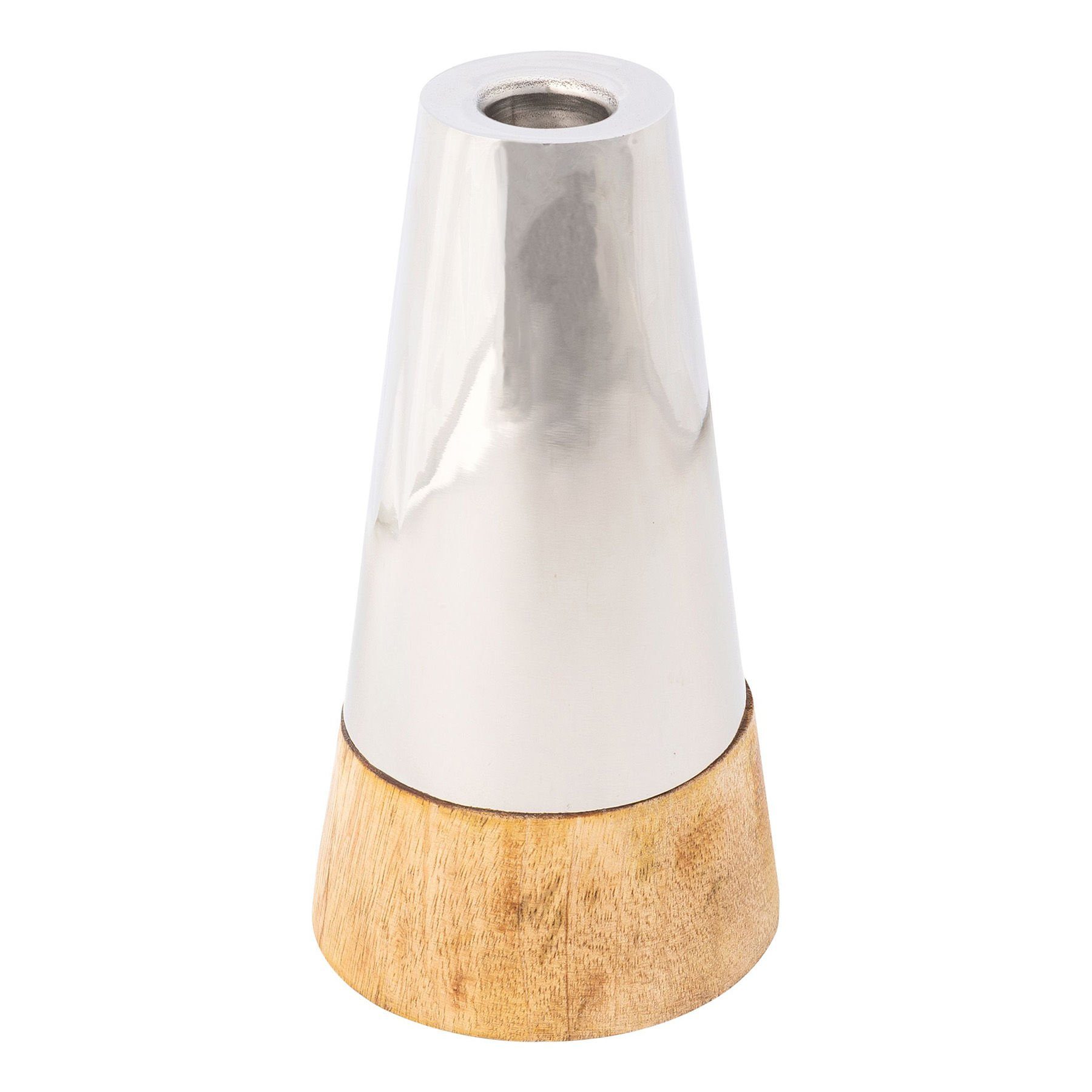 Bestens eine geeignet prachtvolle Kerzenhalter (1 St), Georg aus Edelstahl/Mango-Holz für Festtafel Stiels