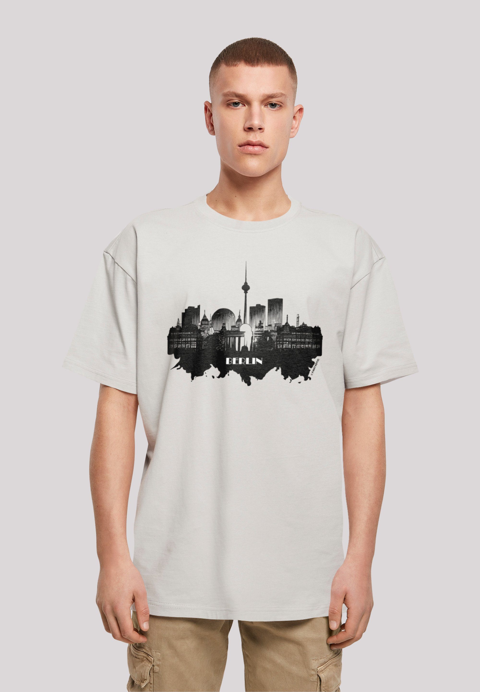 F4NT4STIC T-Shirt Cities Collection - Berlin skyline Print lightasphalt
