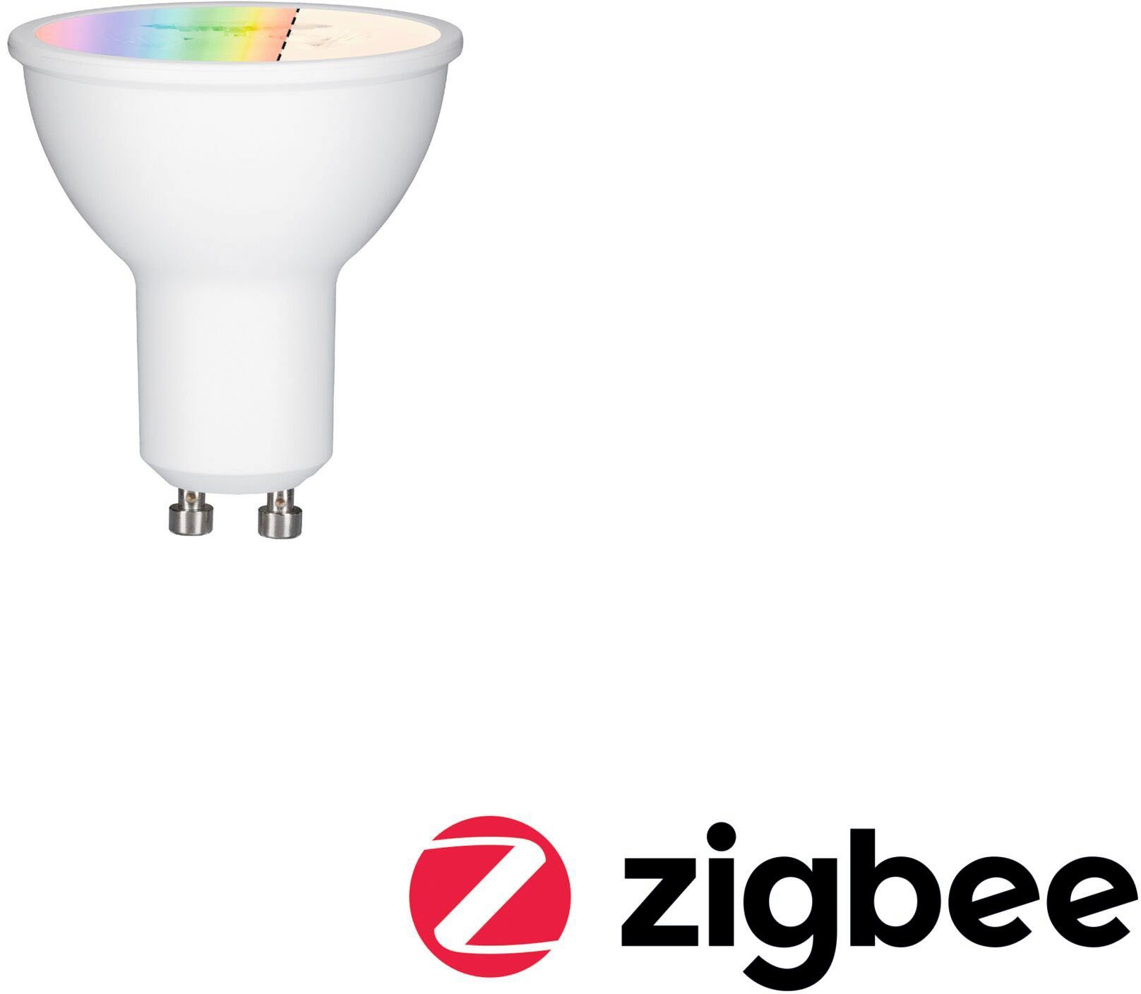 St., Paulmann RGBW, 5,5 Zigbee 1 Farbwechsler Matt W GU10, LED-Leuchtmittel Reflektor Smart Home GU10